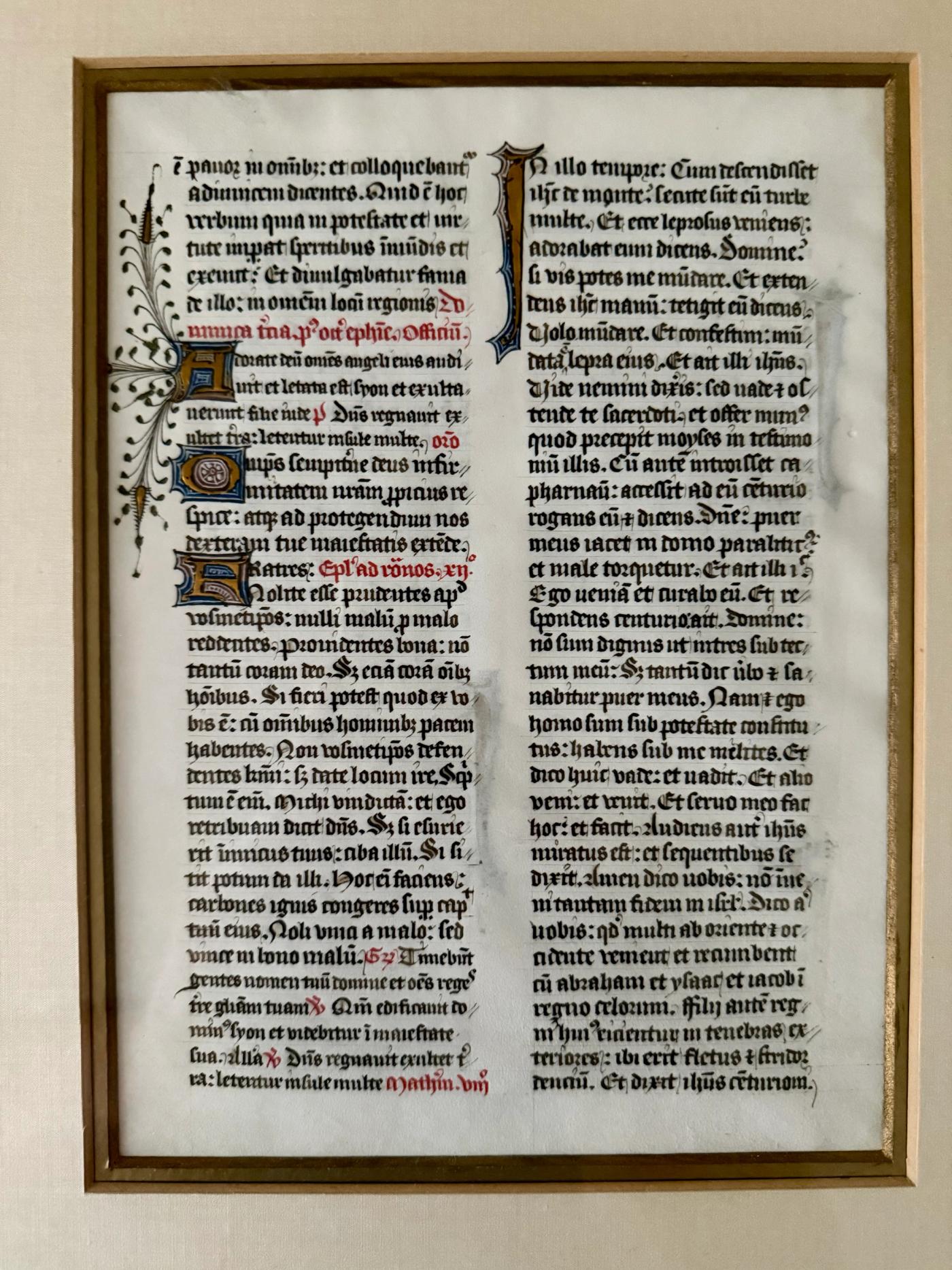 Illuminated Manuscript Leaf