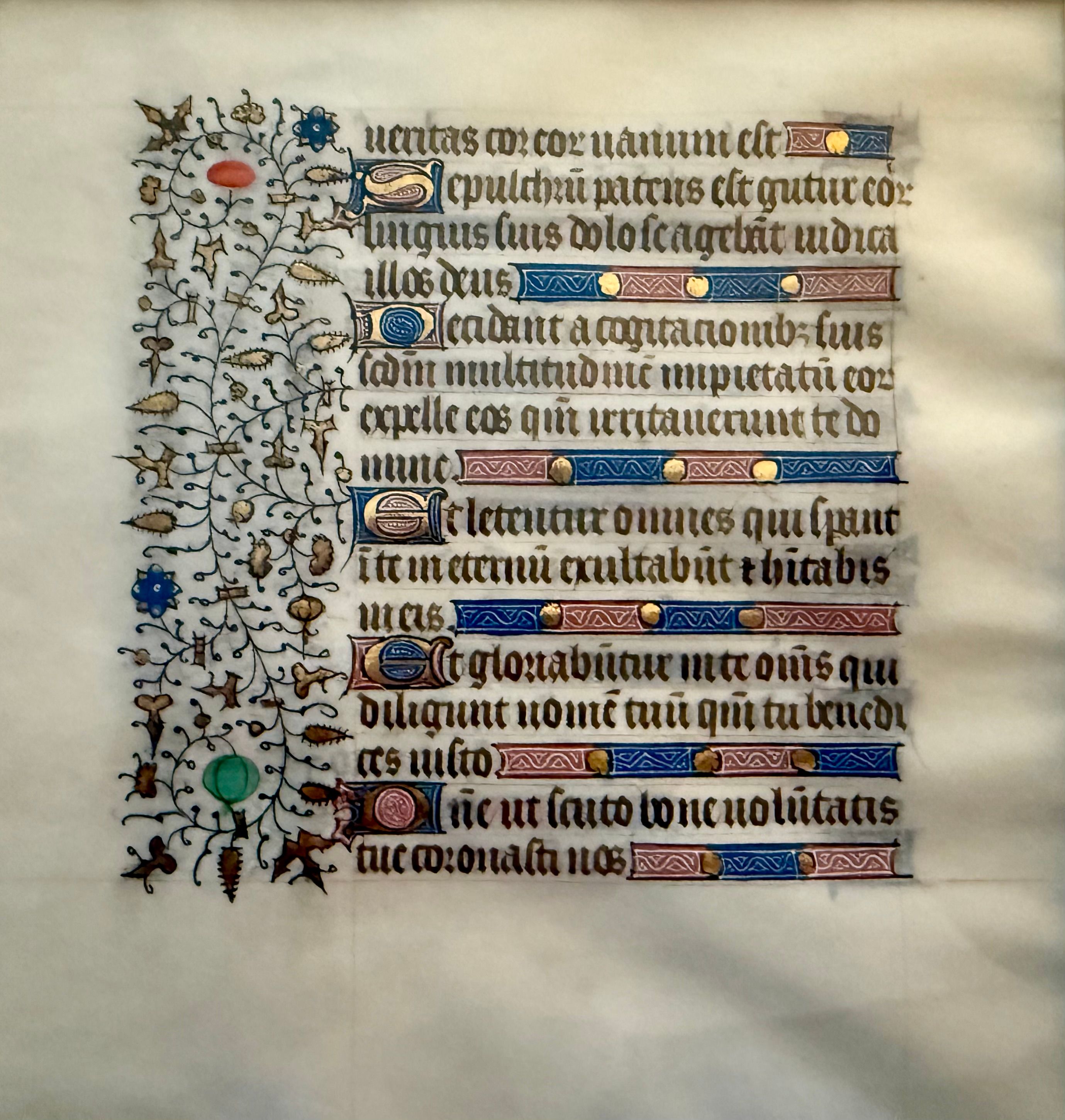 Illuminated Manuscript Leaf, Book of Hours, Office of the Dead, view 3