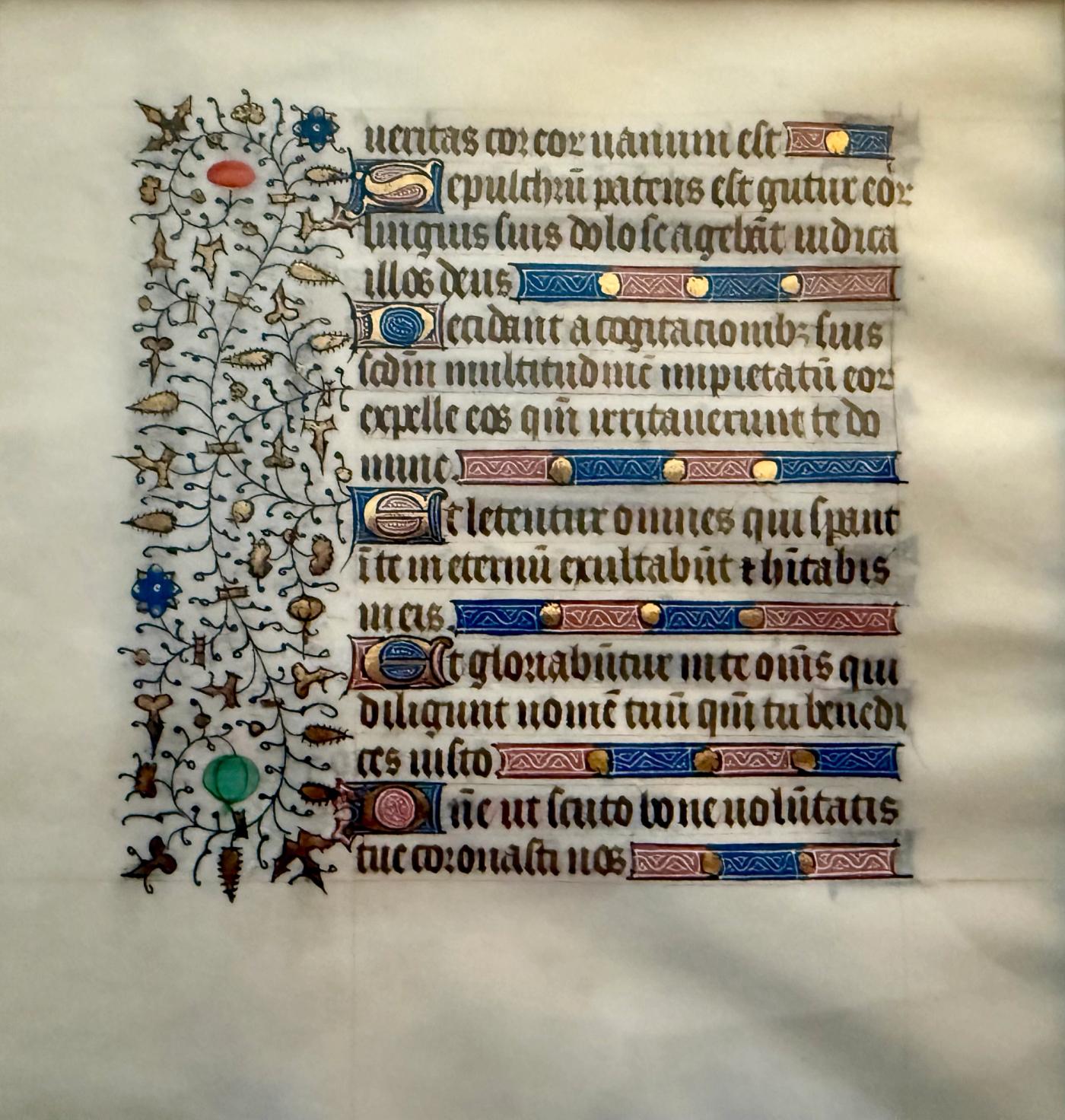 Illuminated Manuscript Leaf, Book of Hours, Office of the Dead