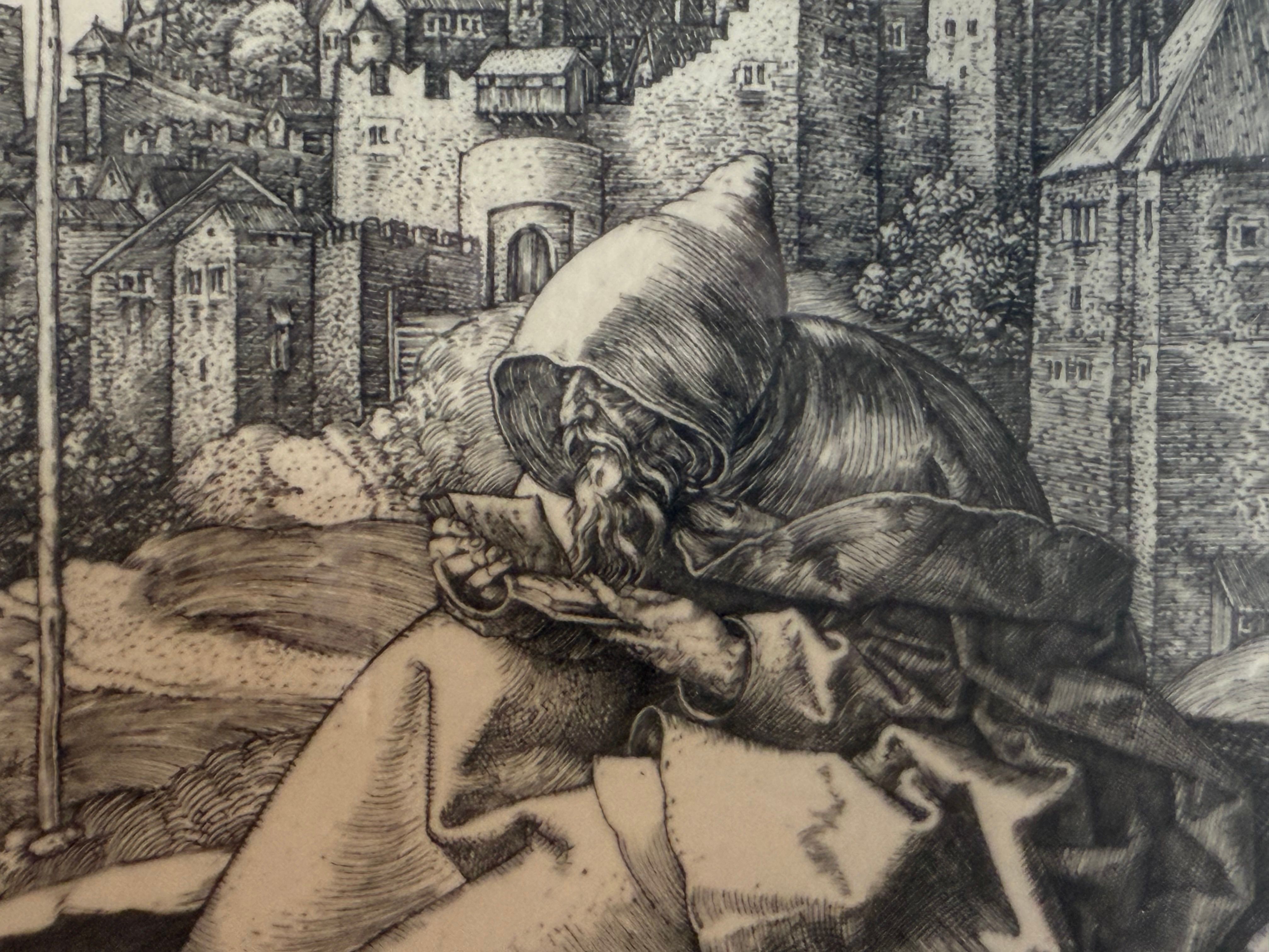 Saint Anthony Reading — After Dürer, view 2