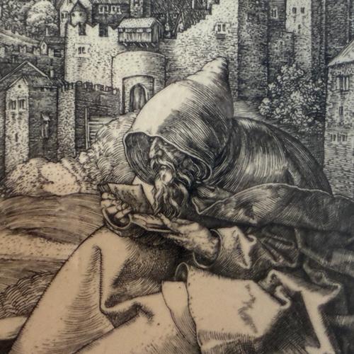 Saint Anthony Reading — After Dürer, view 2