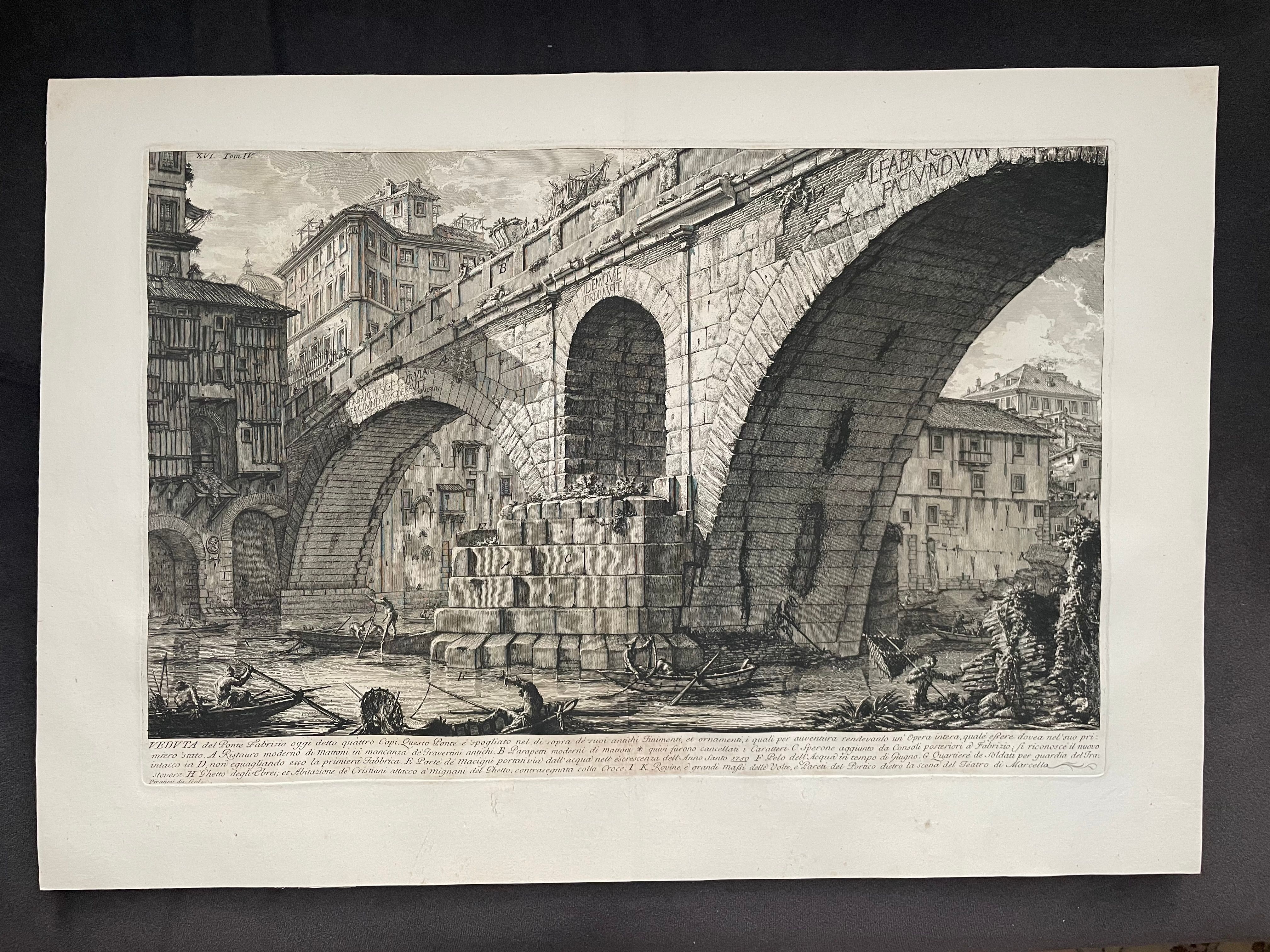 Veduta del Ponte Fabrizio (Pons Fabricius), view 3