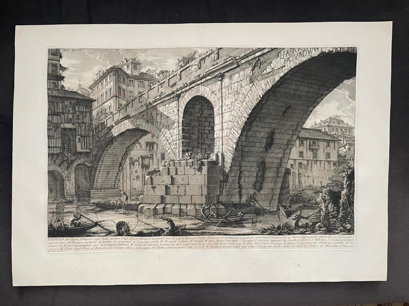 Veduta del Ponte Fabrizio (Pons Fabricius)