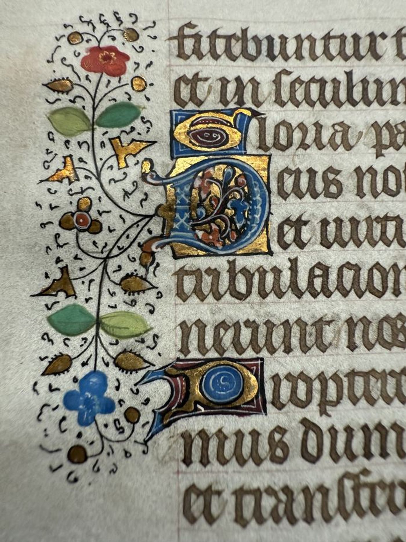 Illuminated Manuscript Leaf, Book of Hours, Psalm 44: God is our refuge and strength