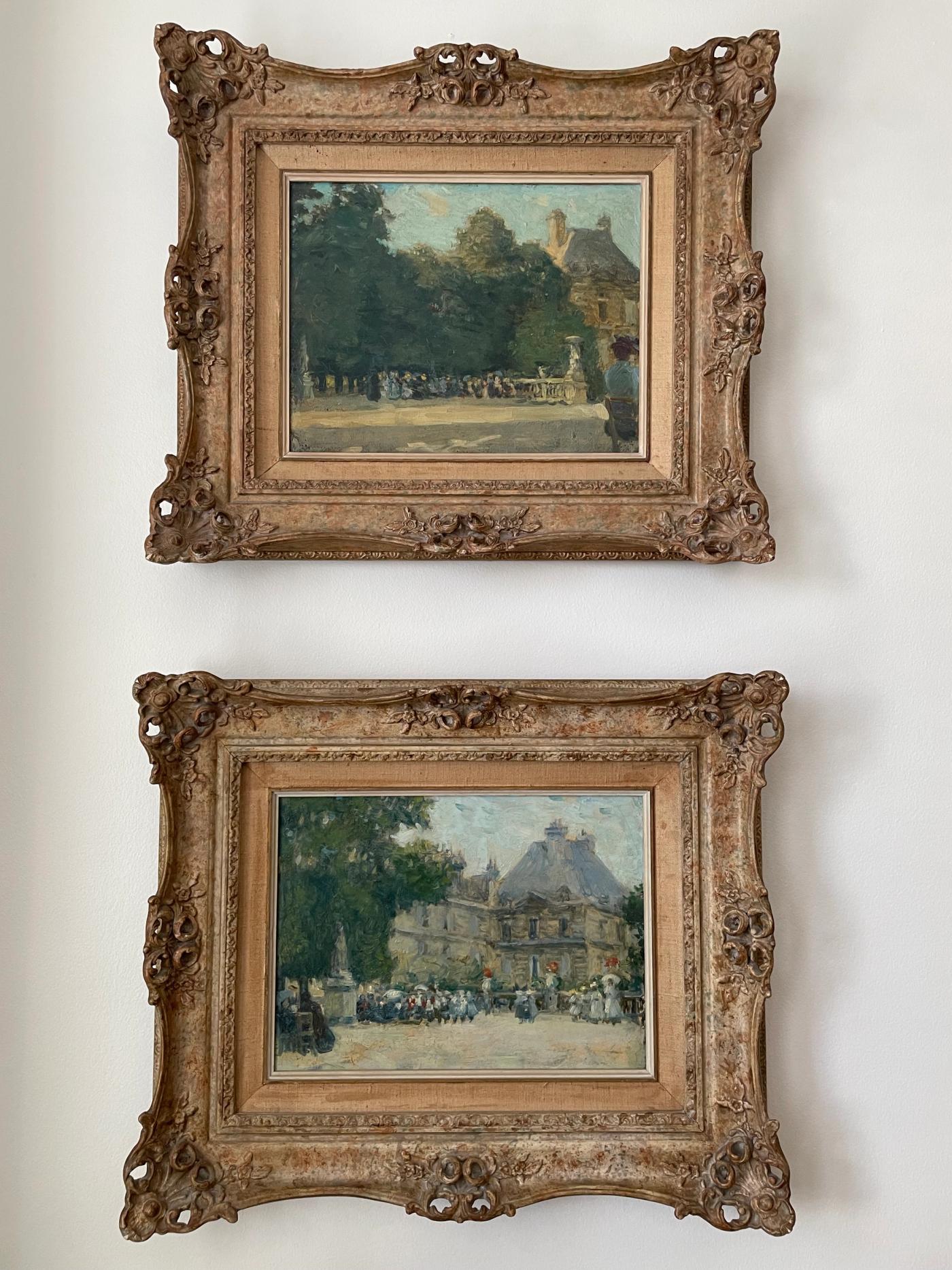 Pair of Impressionist Views of the Jardin & Palais de Luxembourg