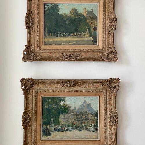 Pair of Impressionist Views of the Jardin & Palais de Luxembourg, view 3