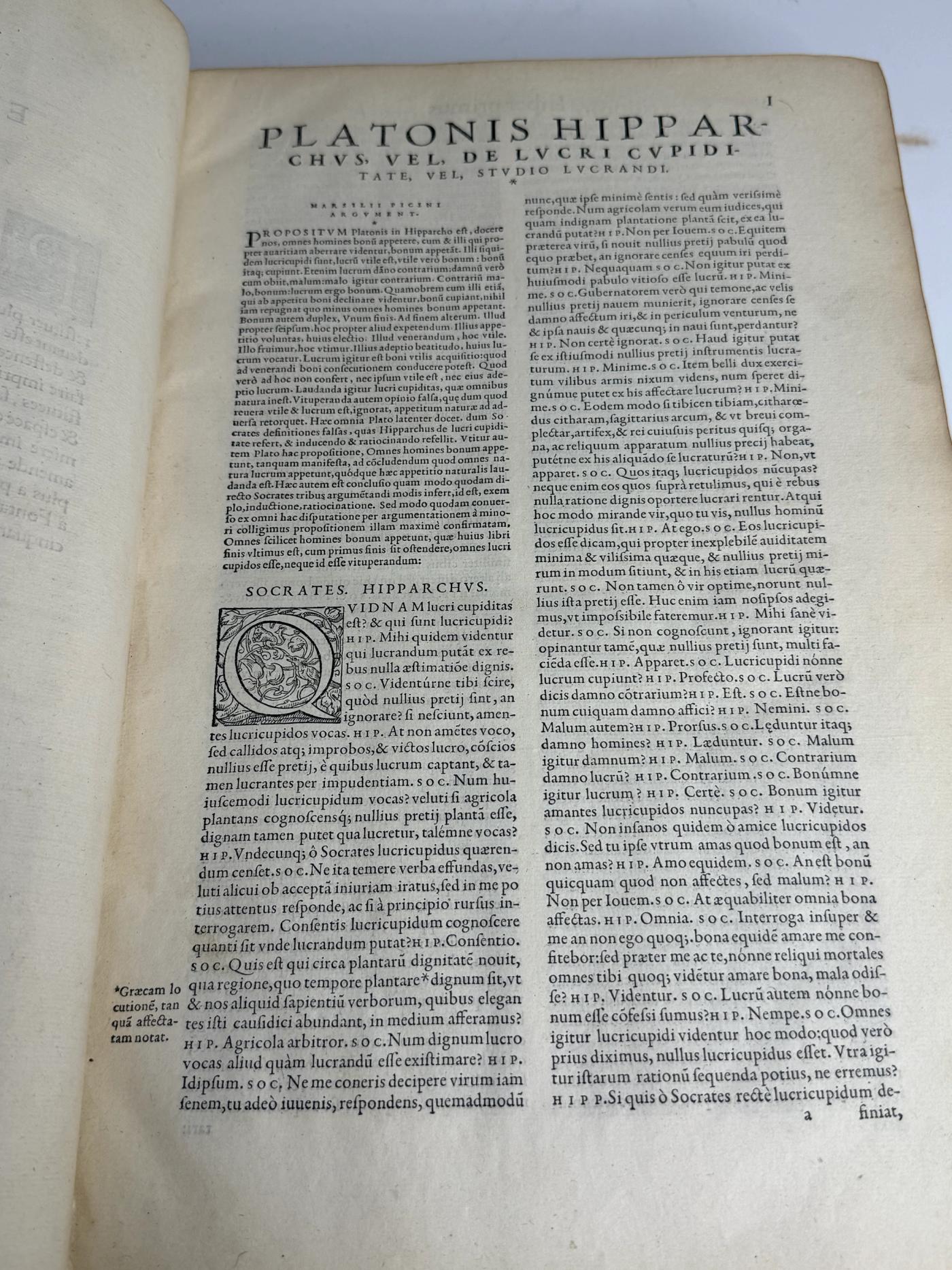 Ficino's Plato