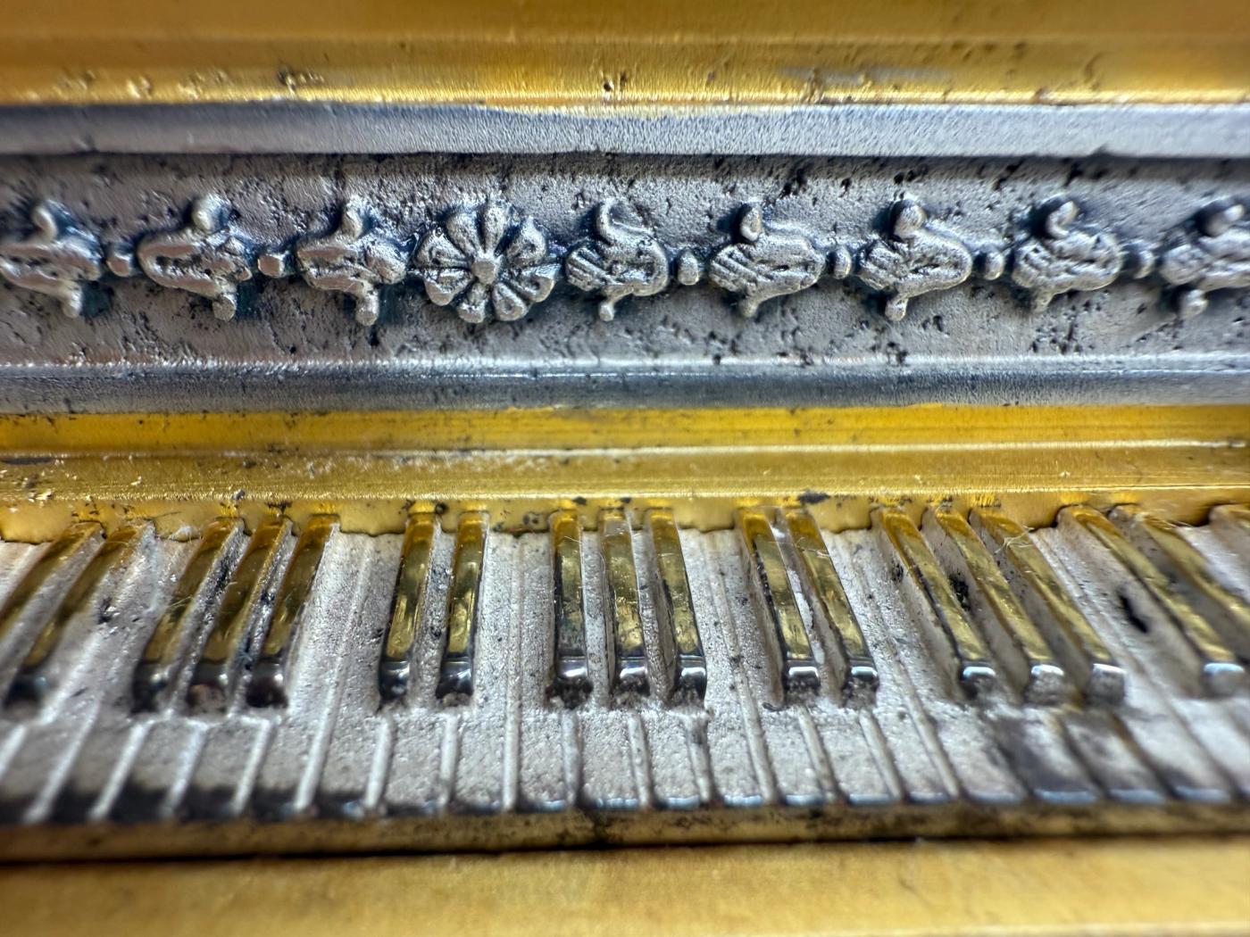 Silver, Gilt & Lapis Lazuli Piano-Form Box