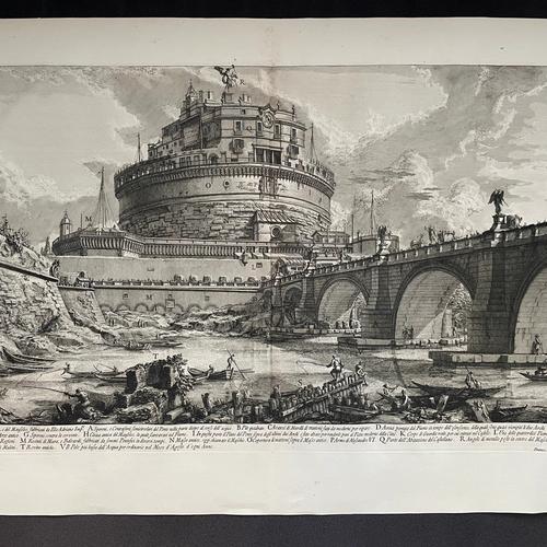 Veduta del ponte, e del Mausoleo, fabbricati da Elio Adriano Imp., view 2