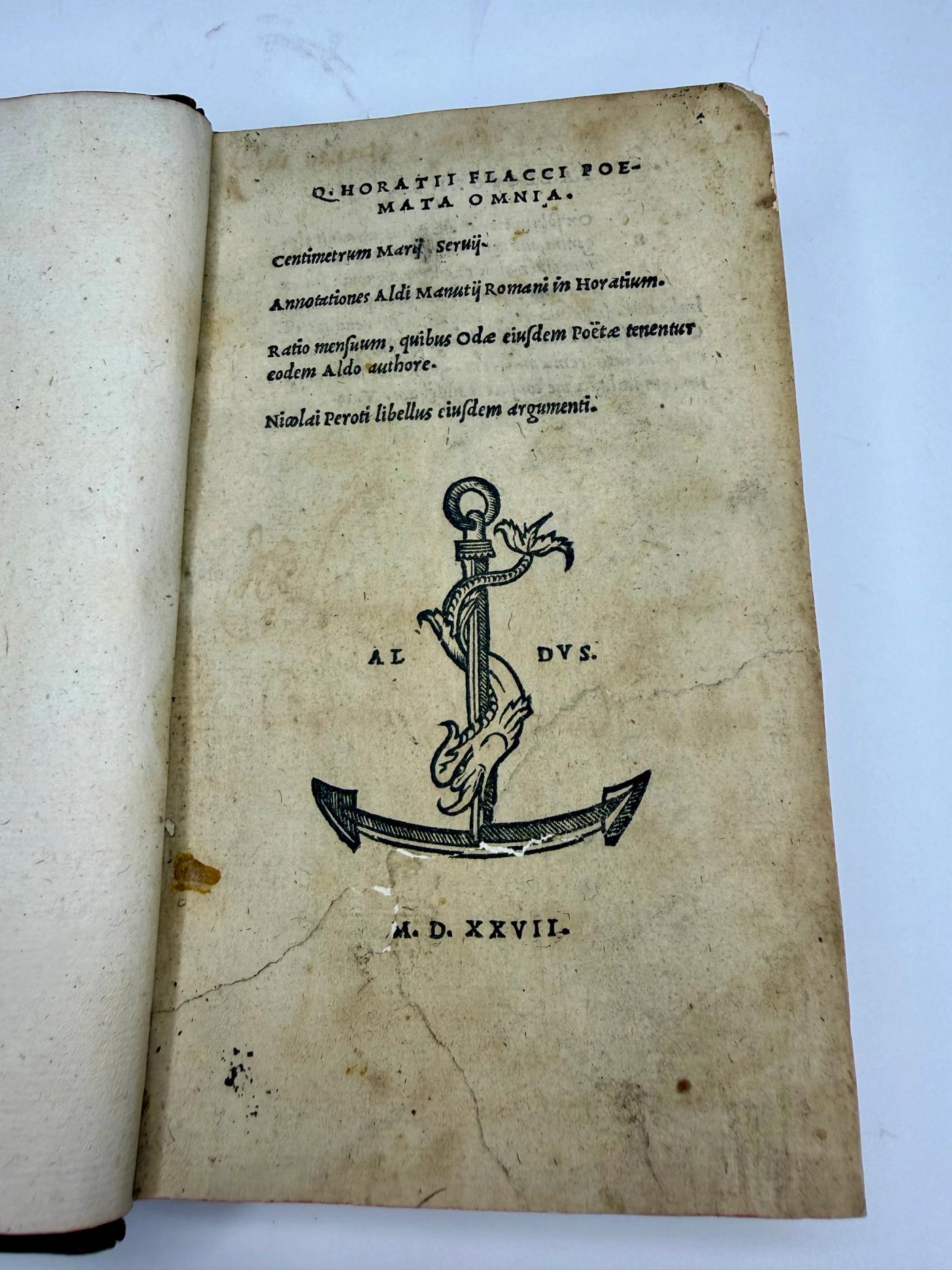 The Aldine Horace of 1527