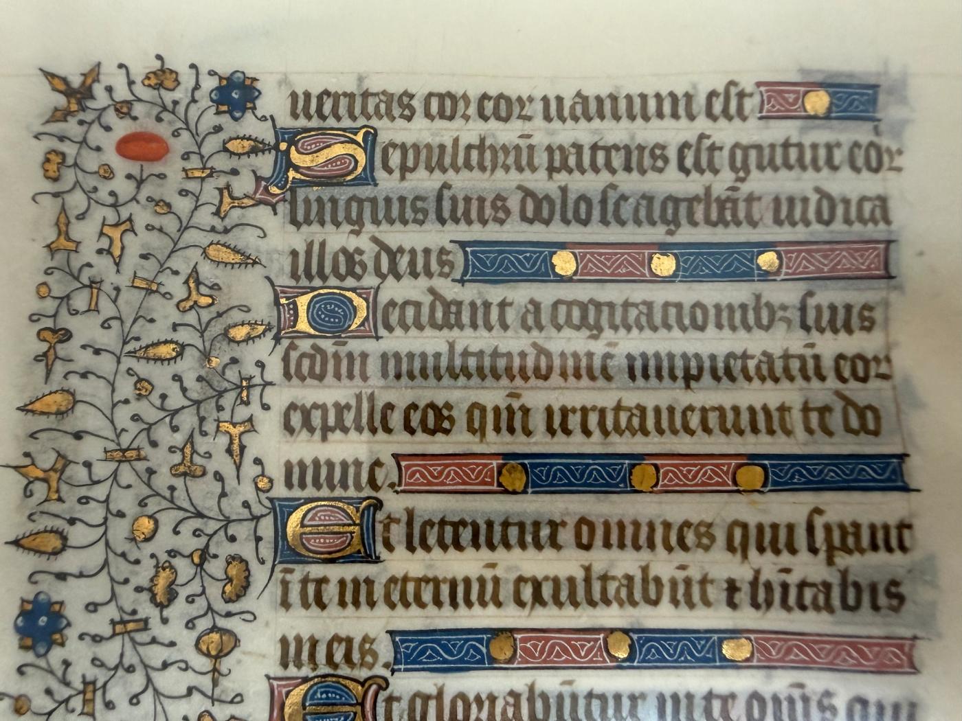 Illuminated Manuscript Leaf, Book of Hours, Office of the Dead