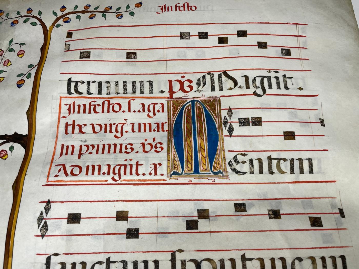 Illuminated Manuscript Leaf from a Large Antiphonary