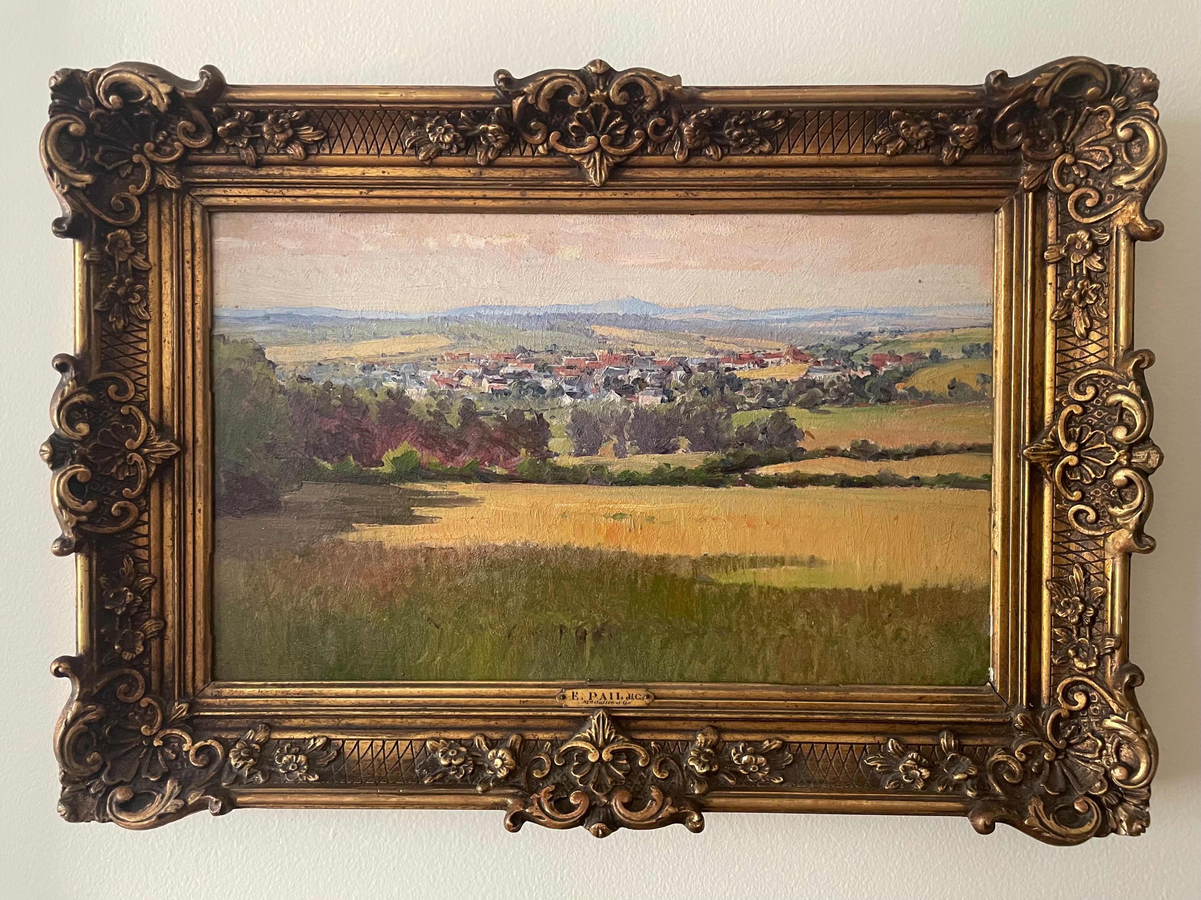 Pastoral Landscape with Village and Mountains, view 2