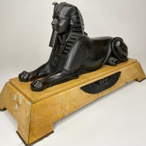 Egyptian Revival Bronze Sphinx, view 2