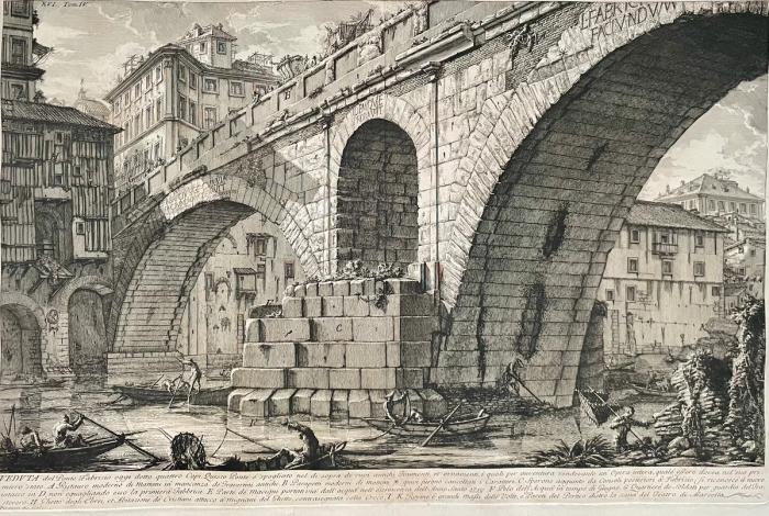 Veduta del Ponte Fabrizio (Pons Fabricius)