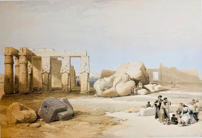 Fragments of the Great Colossi, at the Memnonium, Thebes