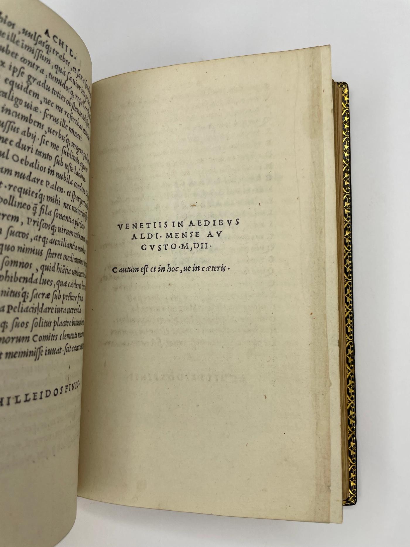 Aldus’ Statius of 1502