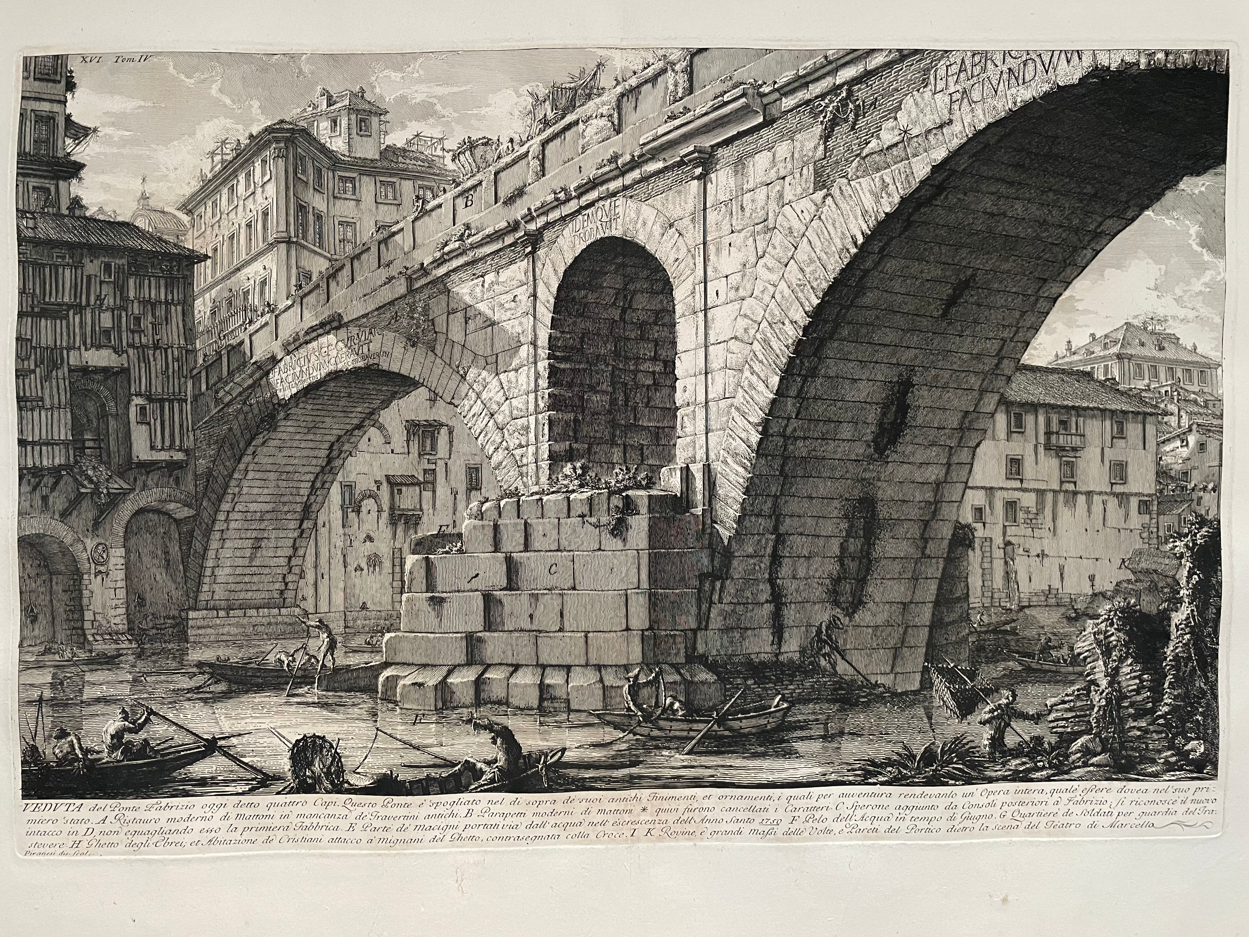 Veduta del Ponte Fabrizio (Pons Fabricius), view 2