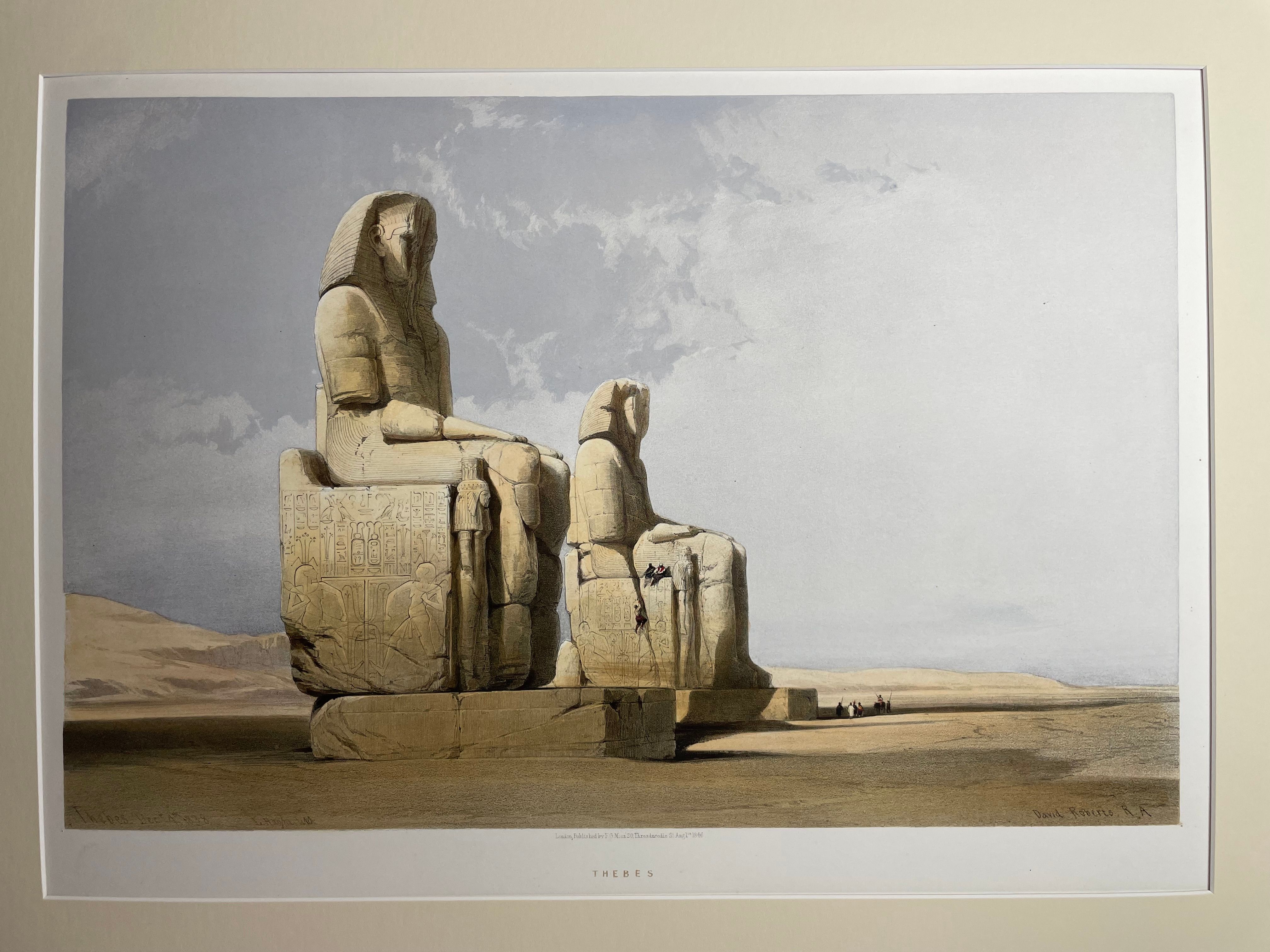 The Colossi of Memnon, (‘Thebes, Dec. 4, 1838’), view 3