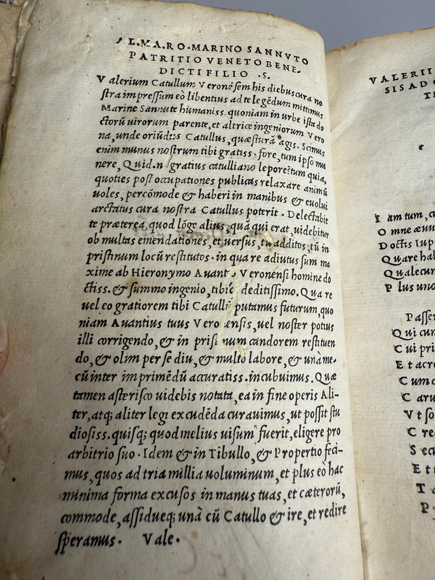 Aldus’ Catullus of 1502 in a Contemporary Renaissance Binding