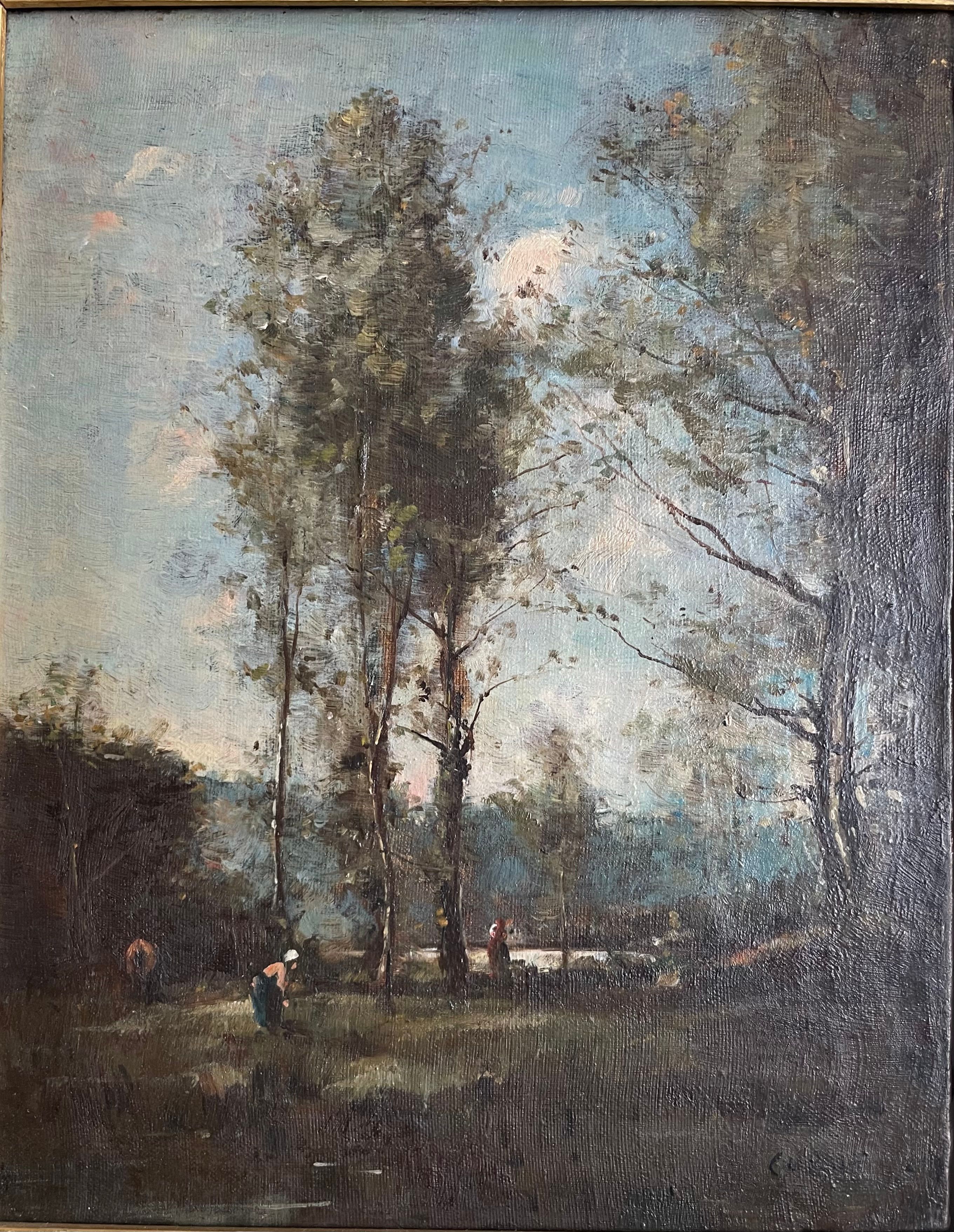 Pastoral Landscape with Figures, view 3