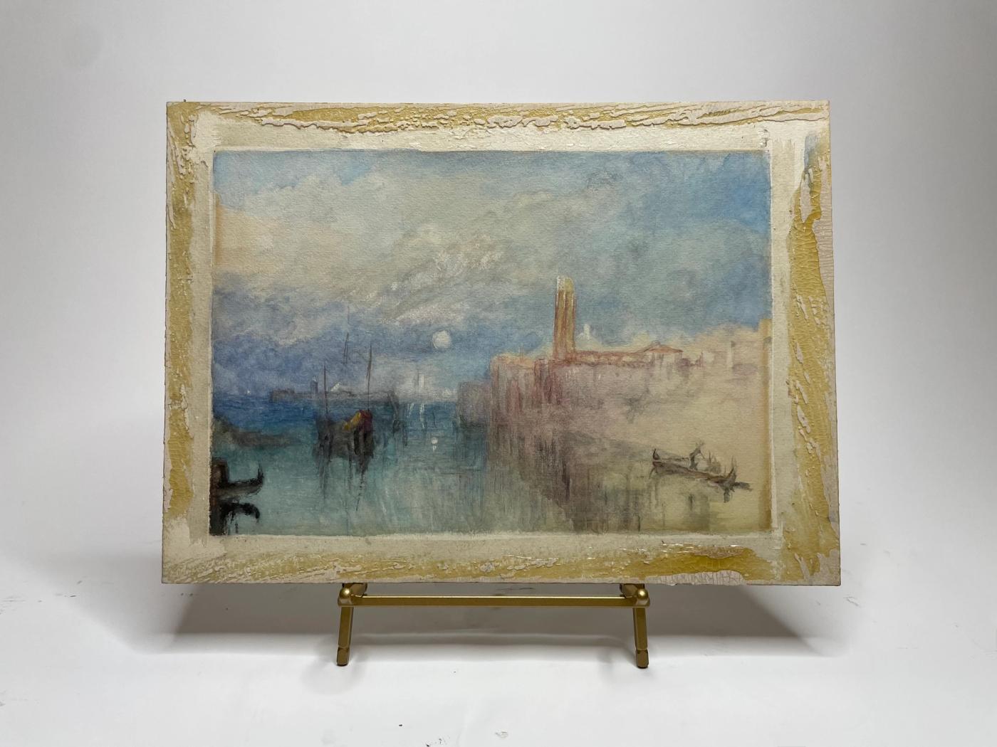 Venice by Moonlight with Boats off a Campanile