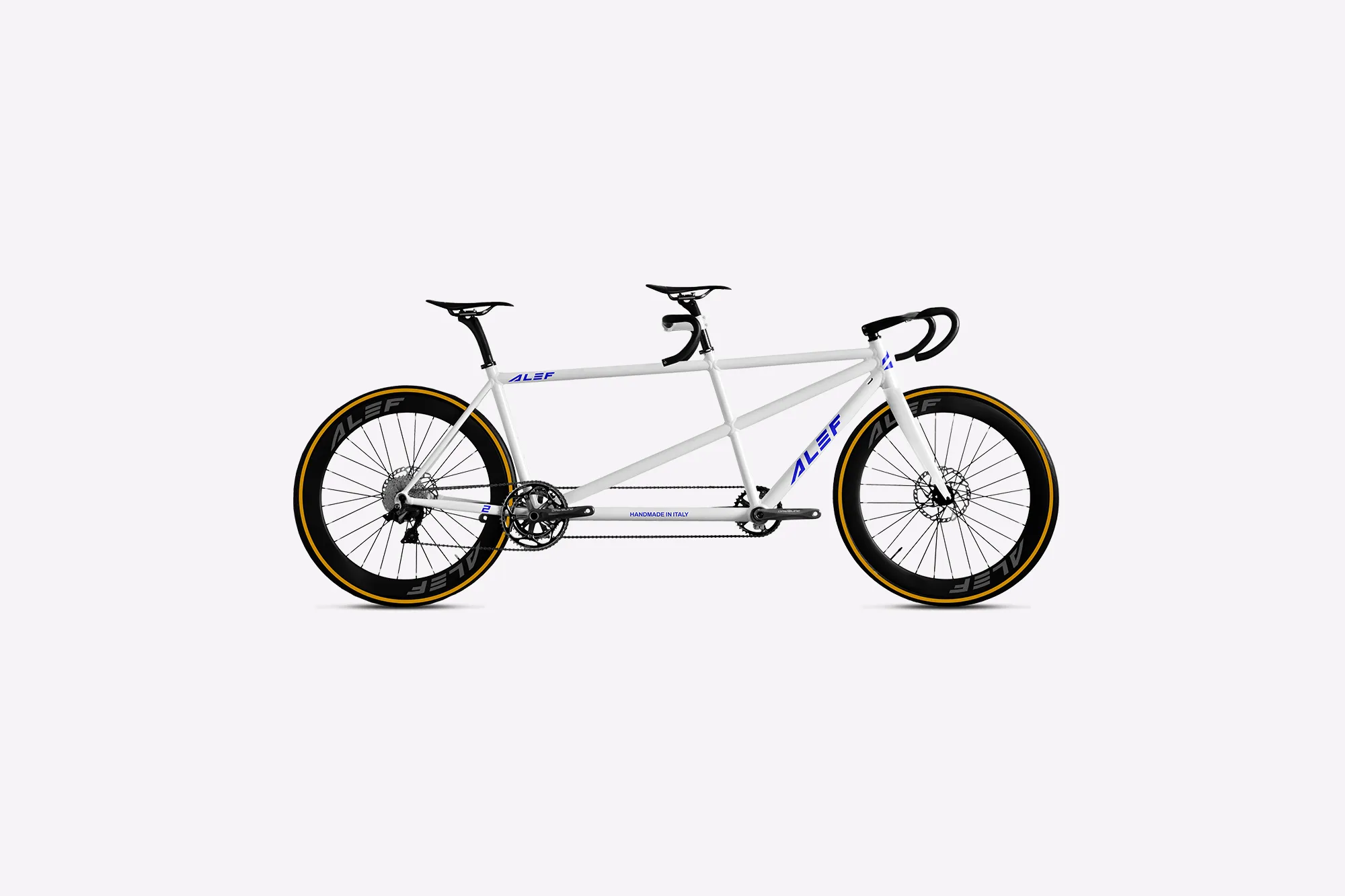 White and blue classic tandem - 3D render