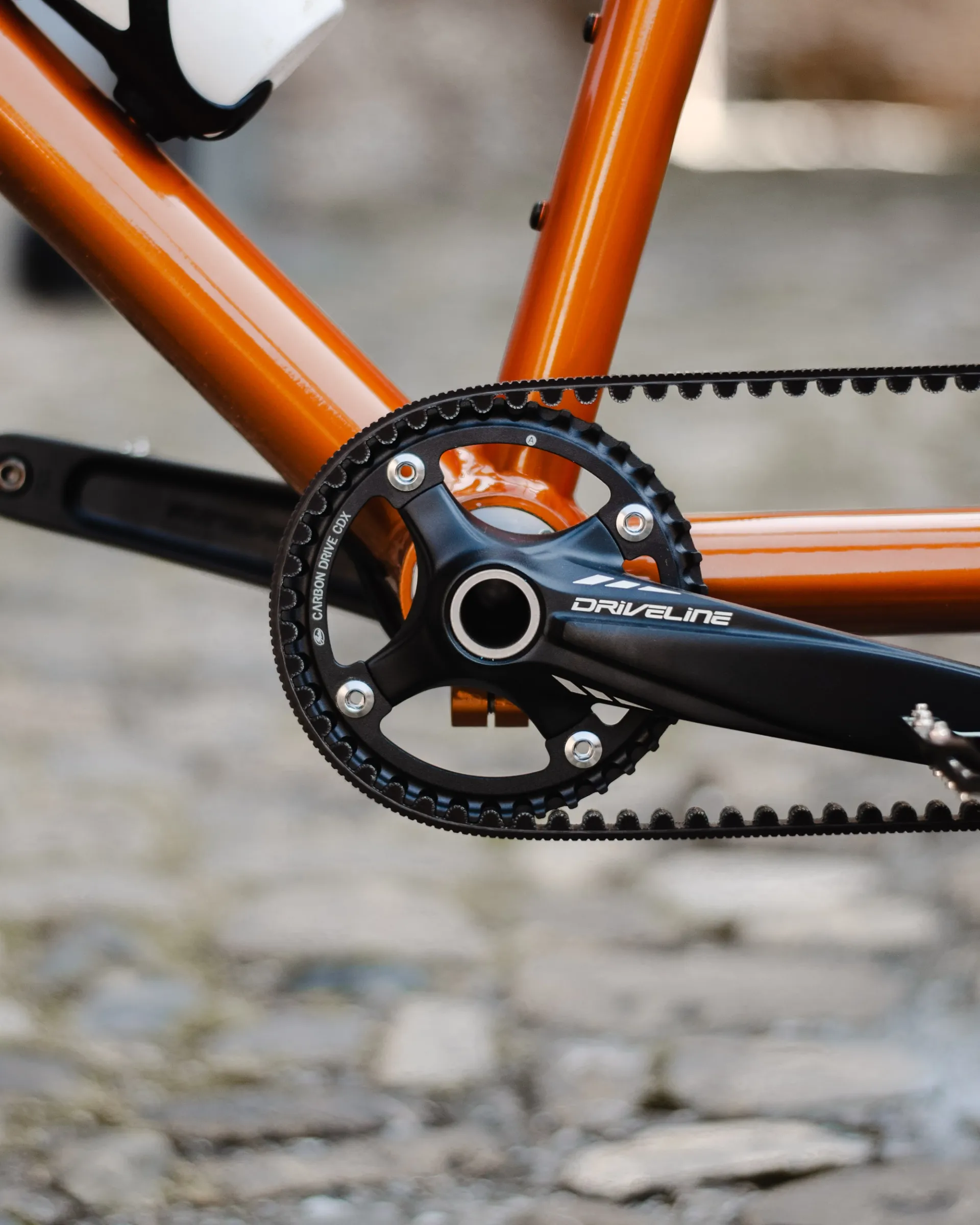 Touring tandem with left belt