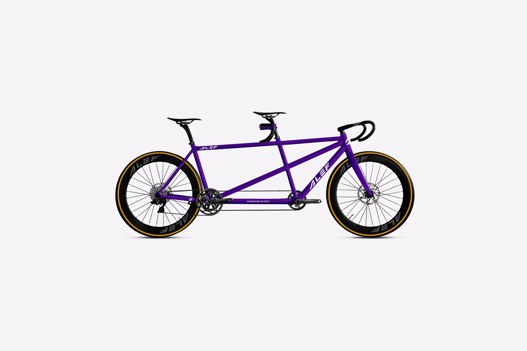 Purple classic tandem - 3D render