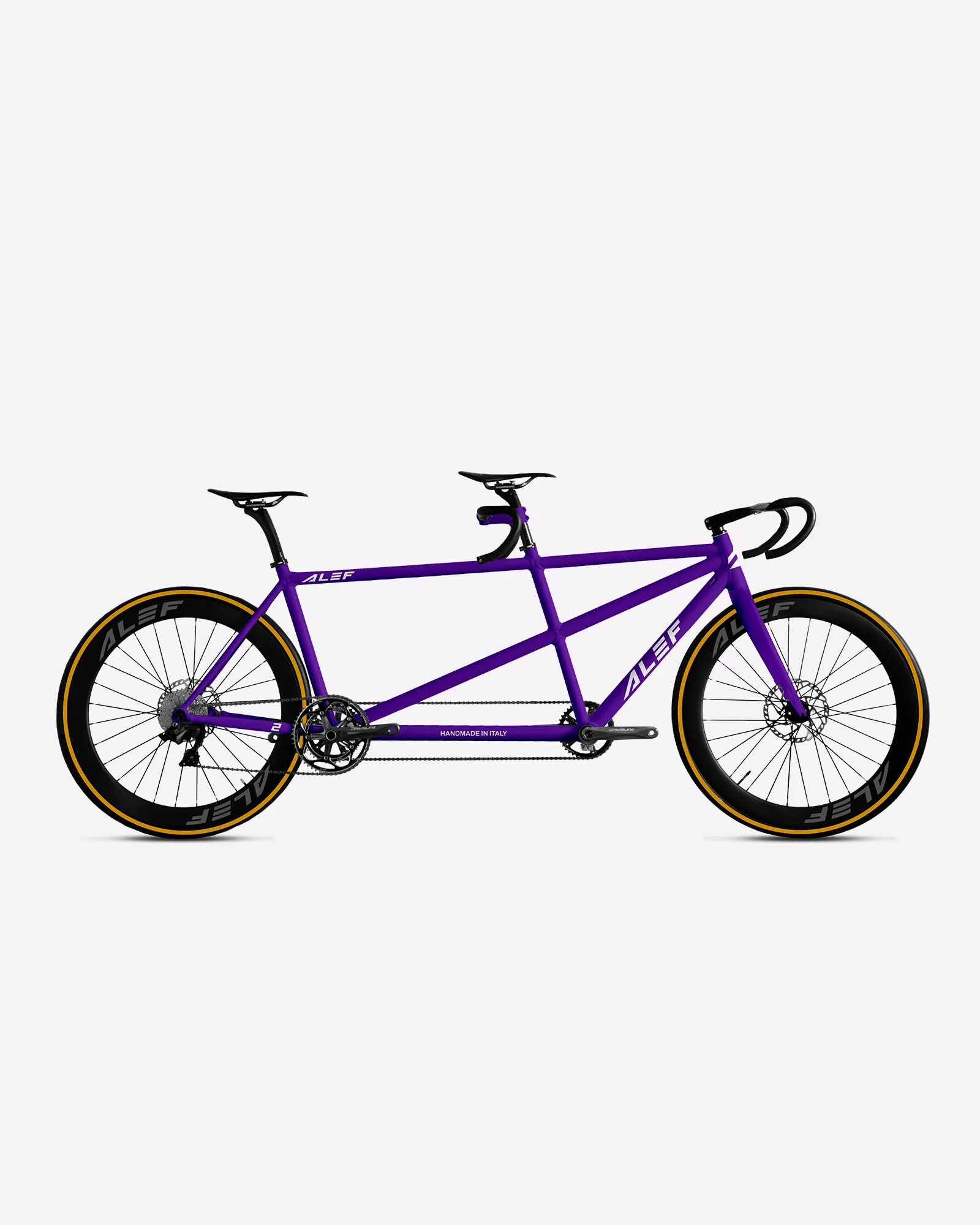 Purple classic tandem - 3D render
