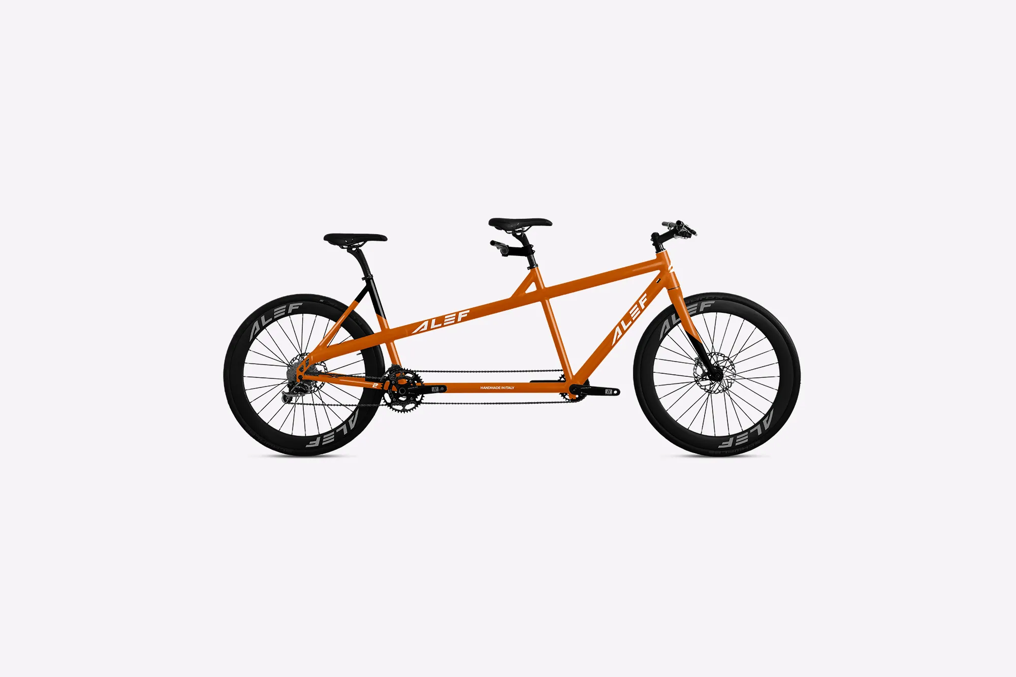 Orange touring tandem - 3D render