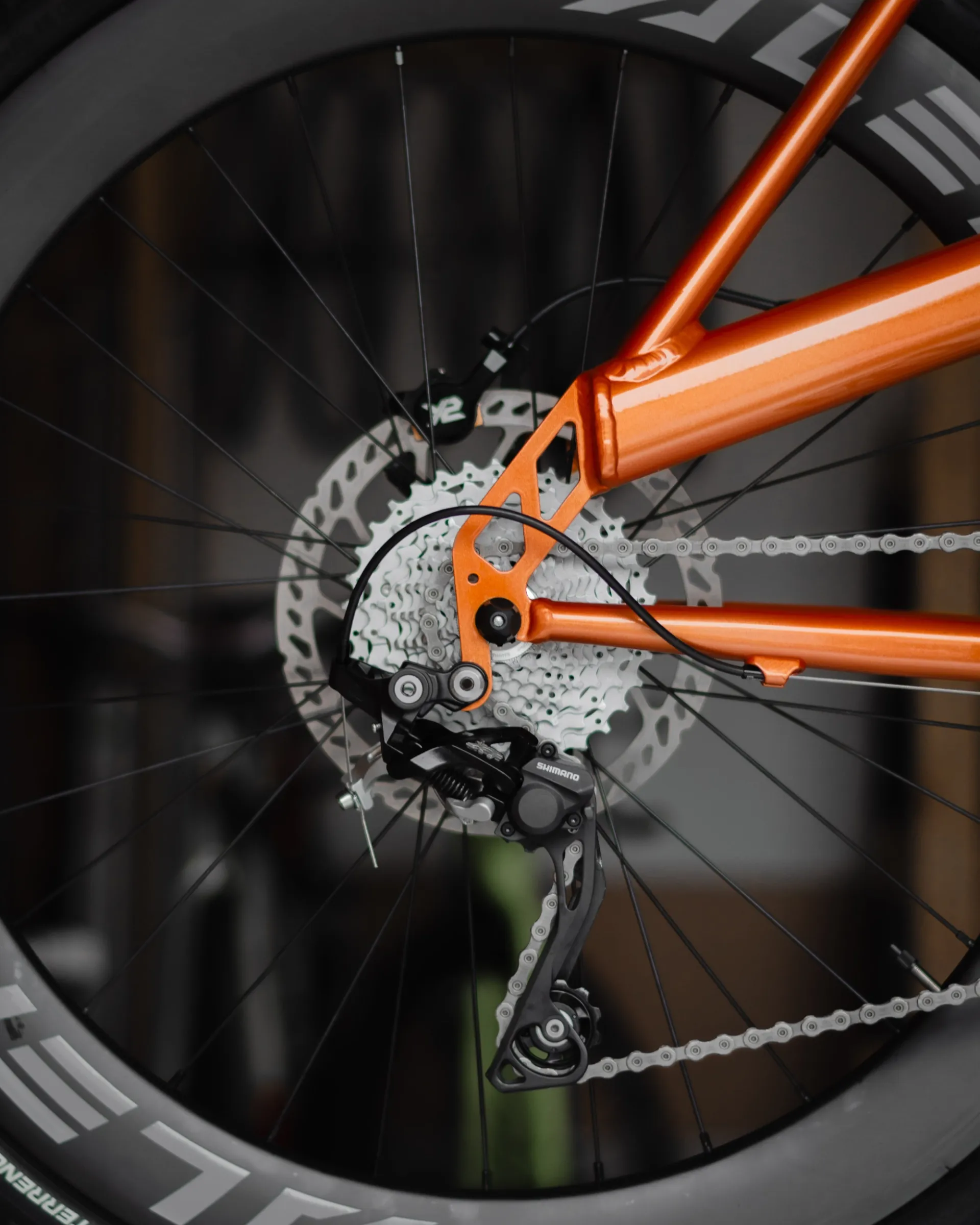 Touring tandem Shimano group set