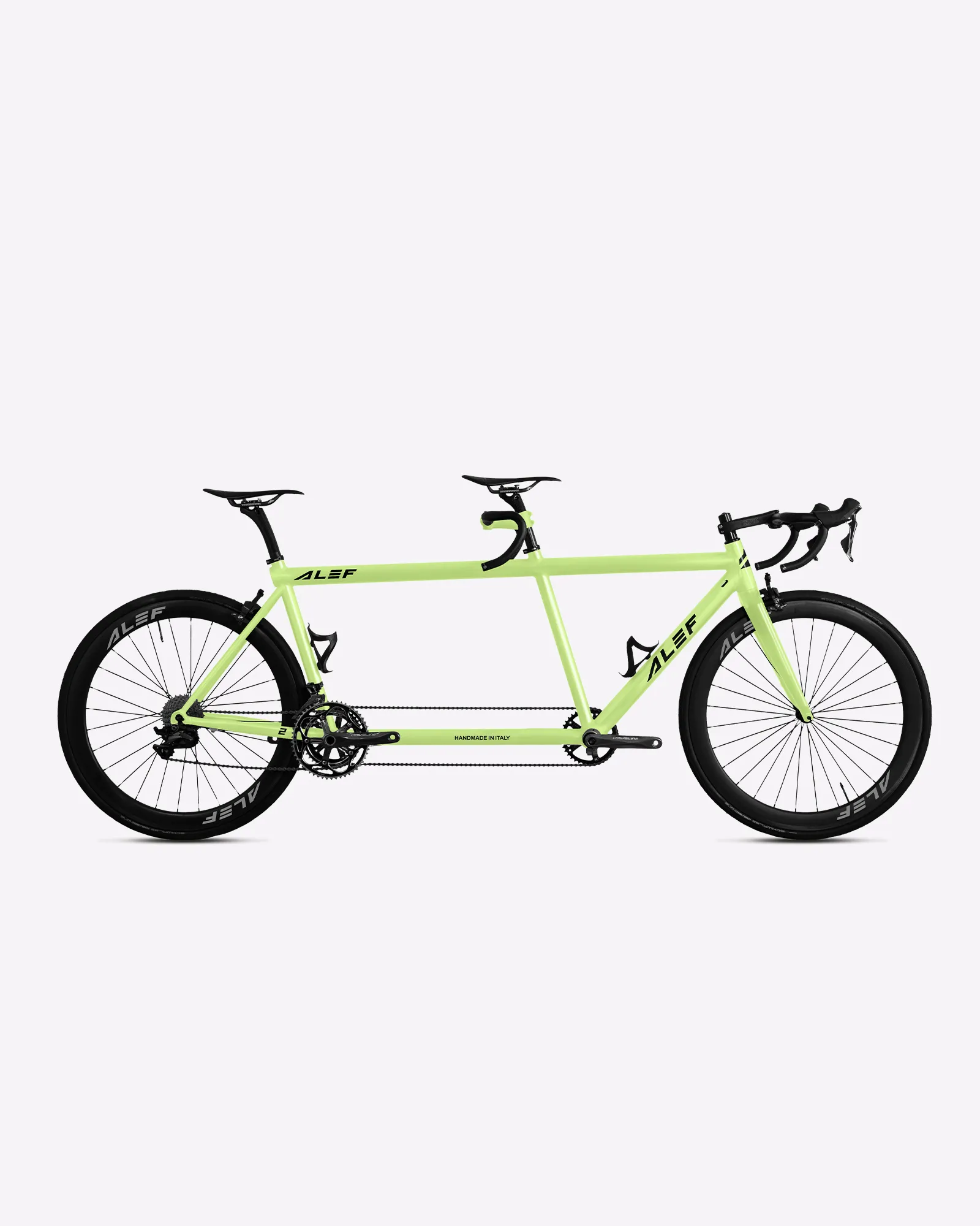 Lime colored race tandem - 3D render