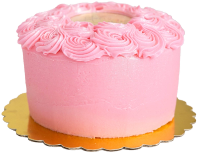 Vanilla personal cake with white frosting