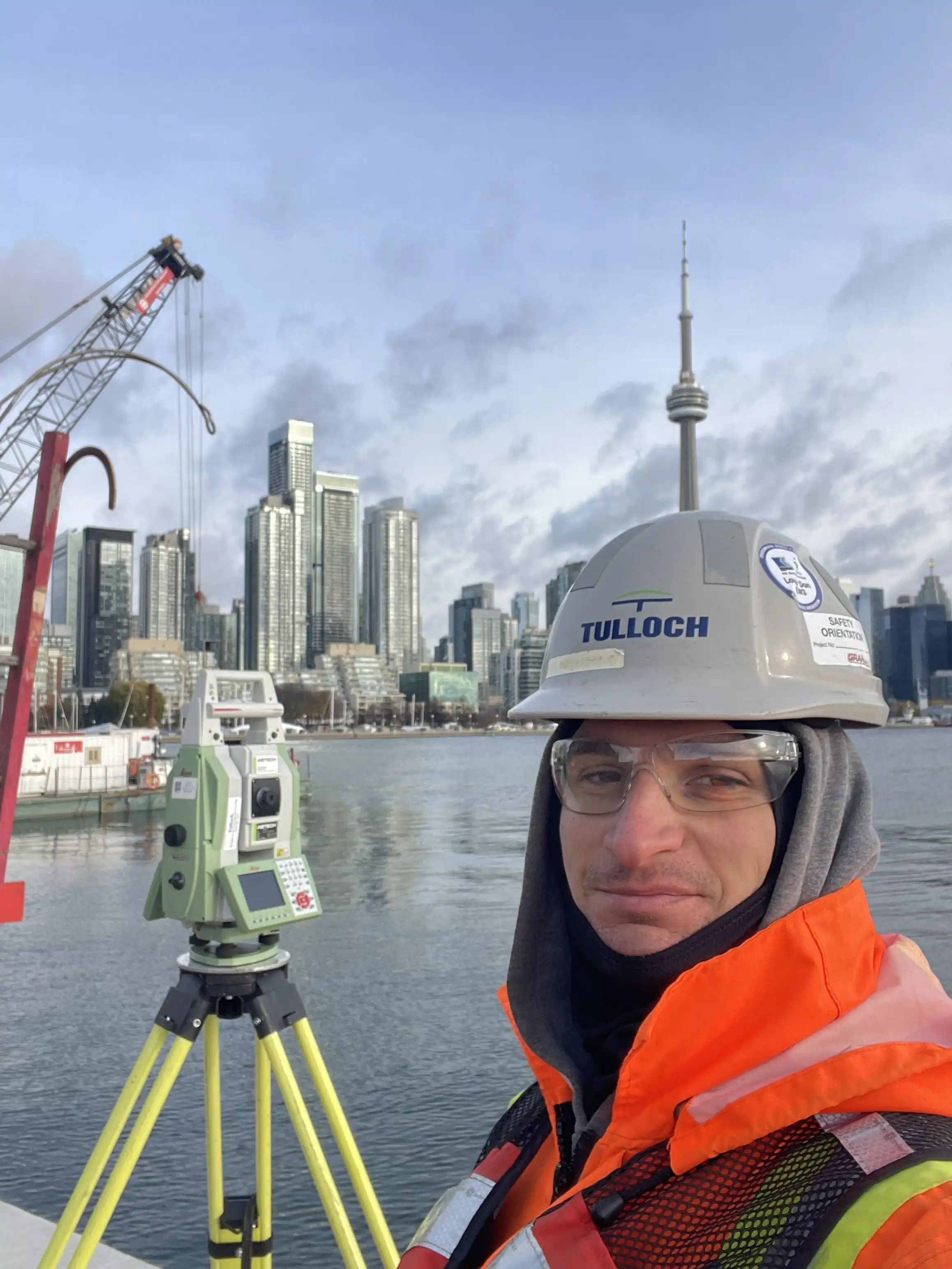TULLOCH field surveyor working near Billy Bishop Toronto City Airport.