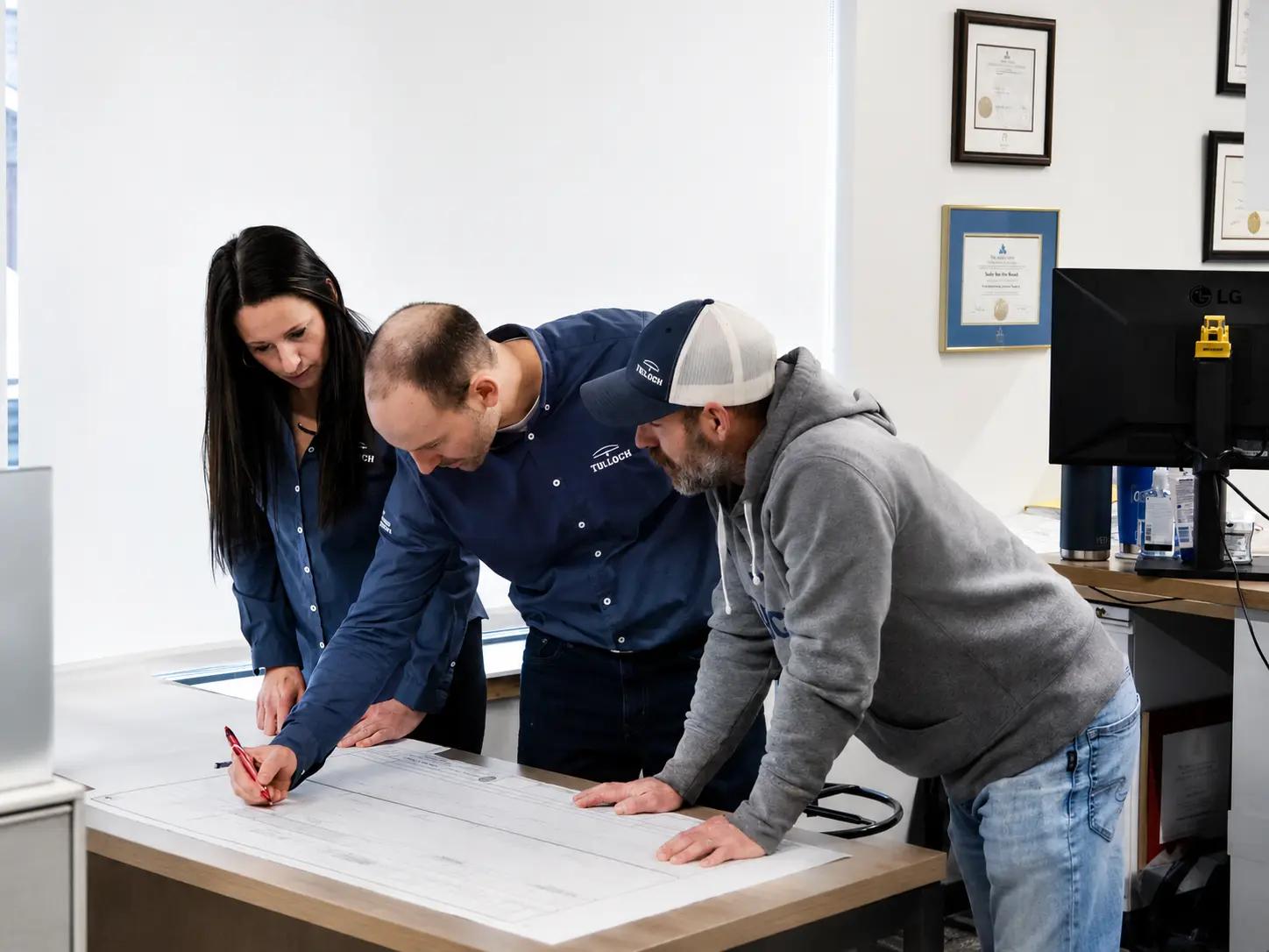 Engineering team collaboration.