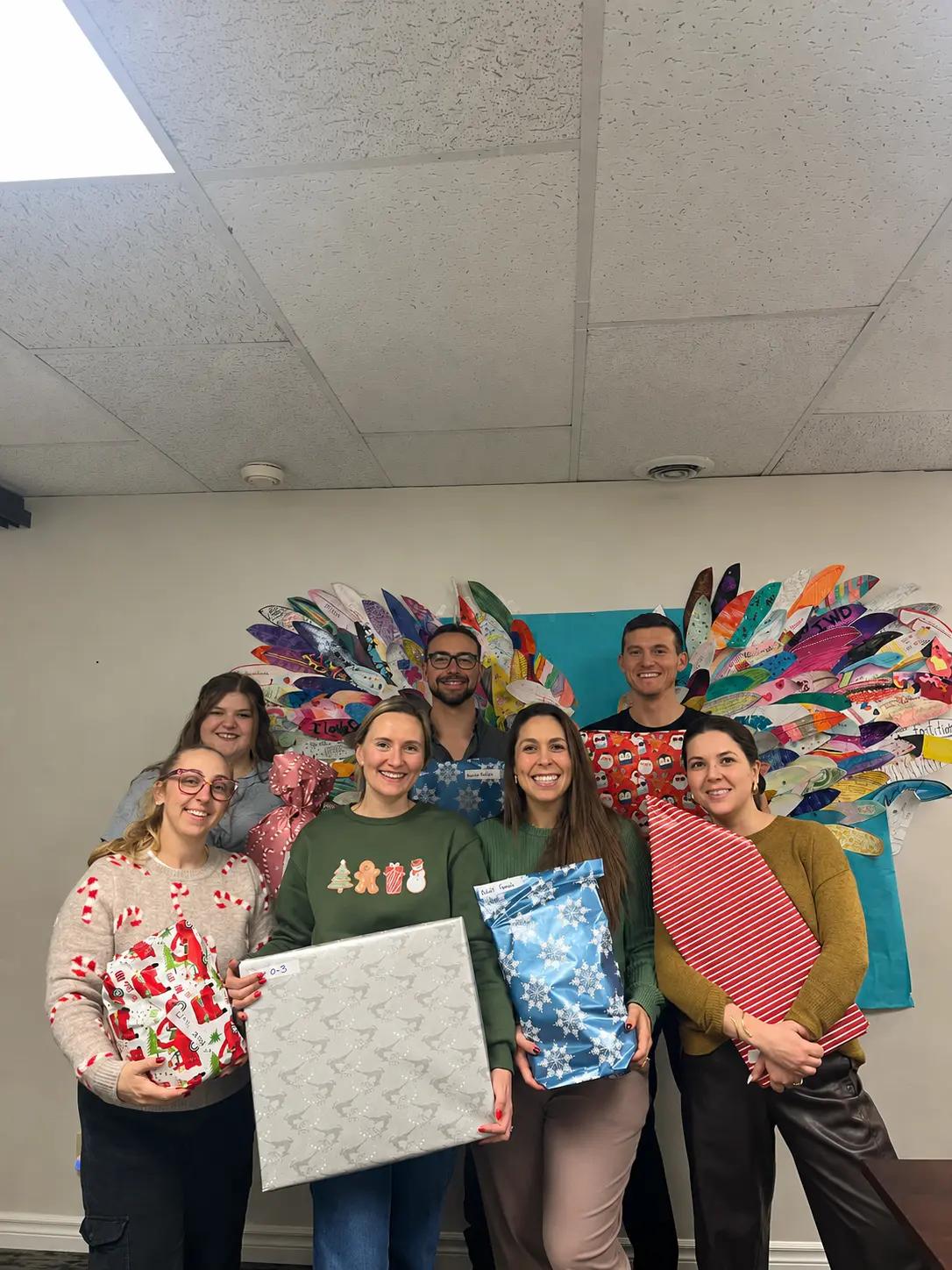 Annual gift wrapping support by TULLOCH for Sudbury Women's Centre.
