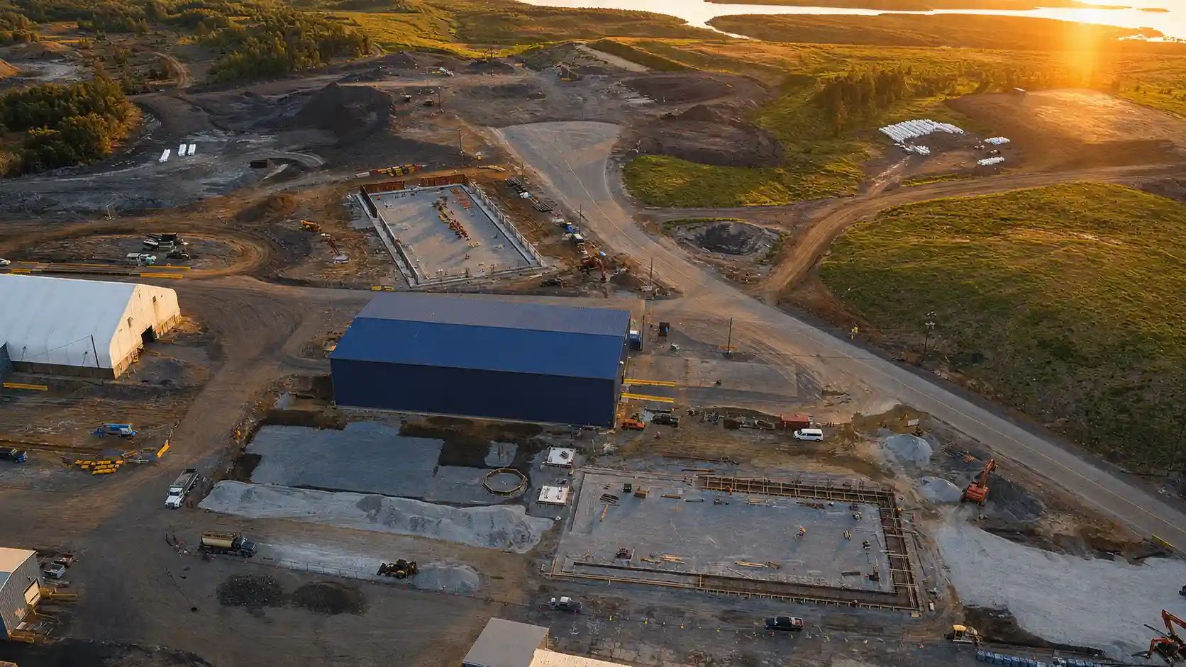 Aerial view of the Sudbury Integrated Nickel Operations site.
