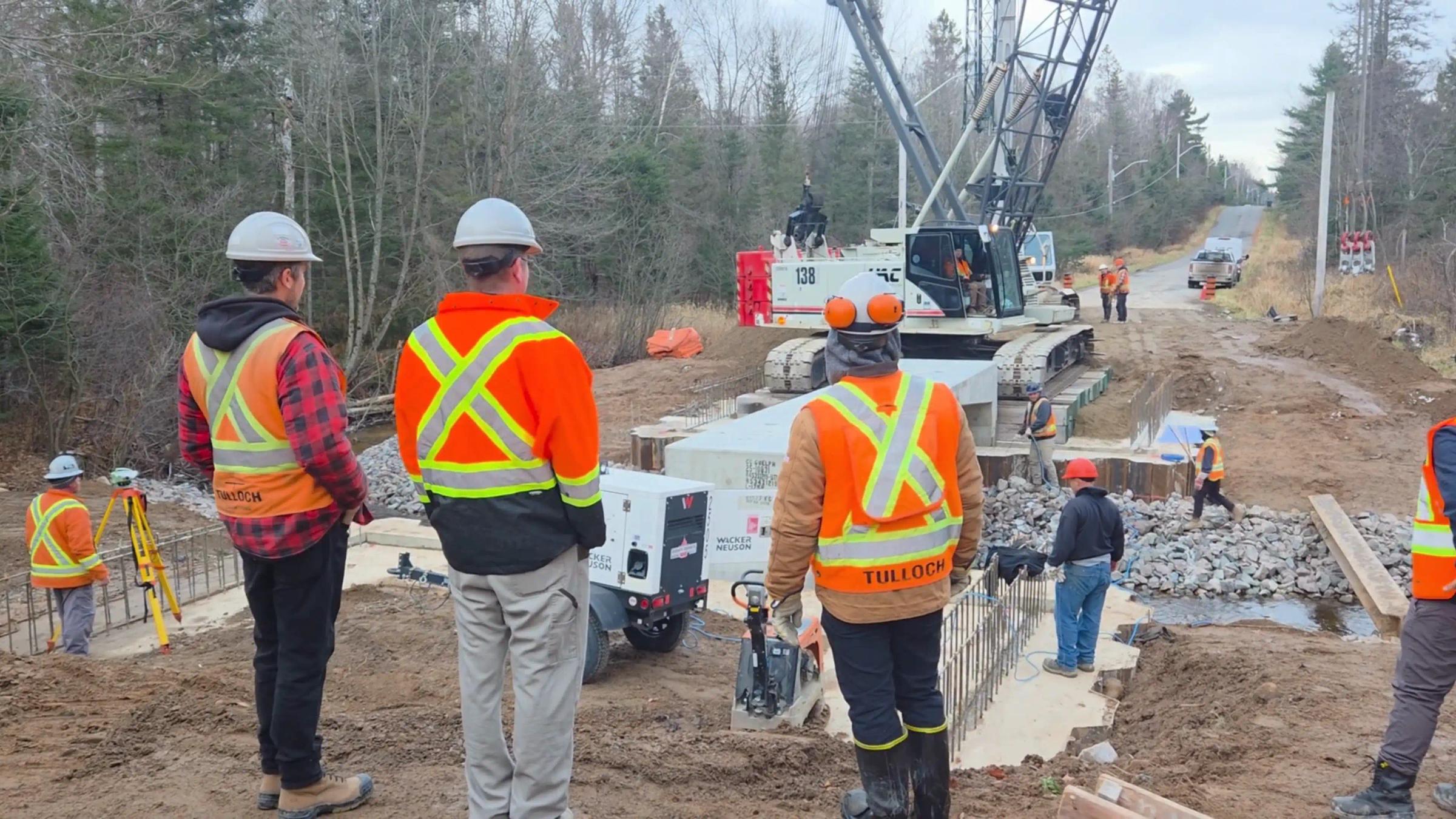 TULLOCH field team gathered at the Gagnon Road project site.