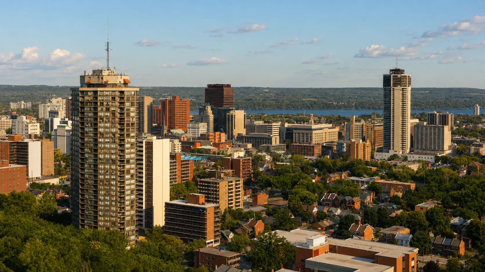 Aerial view of Hamilton, Ontario.