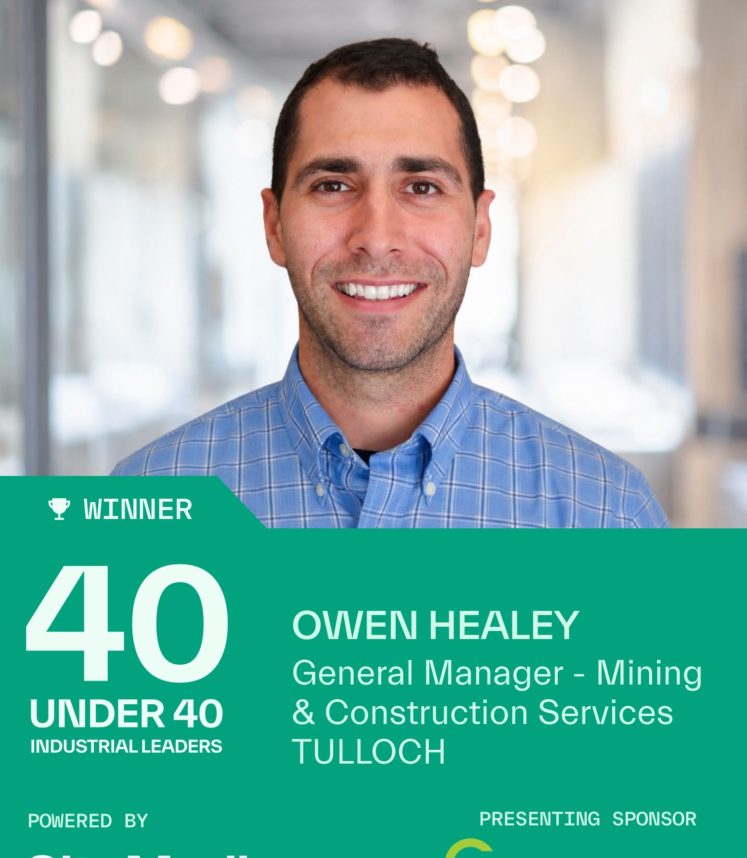 Owen Healey named to Site Media's 40 Under 40 Industrial leaders.