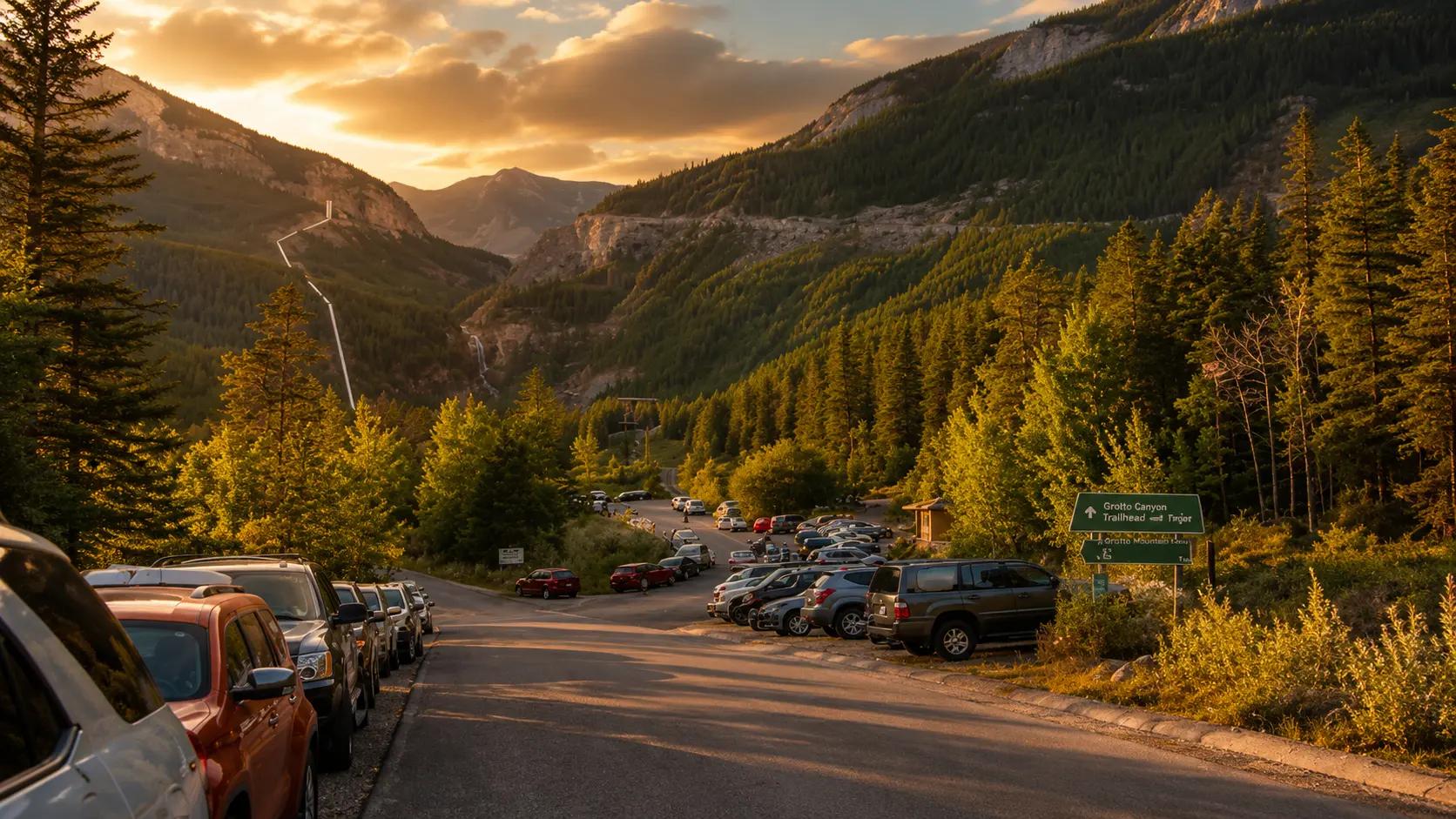 TULLOCH company vehicle parked along a remote mountain corridor at sunset.