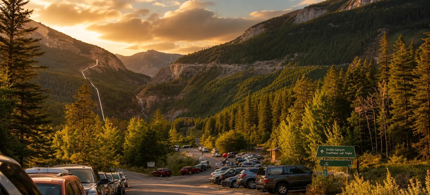 TULLOCH company vehicle parked along a remote mountain corridor at sunset.
