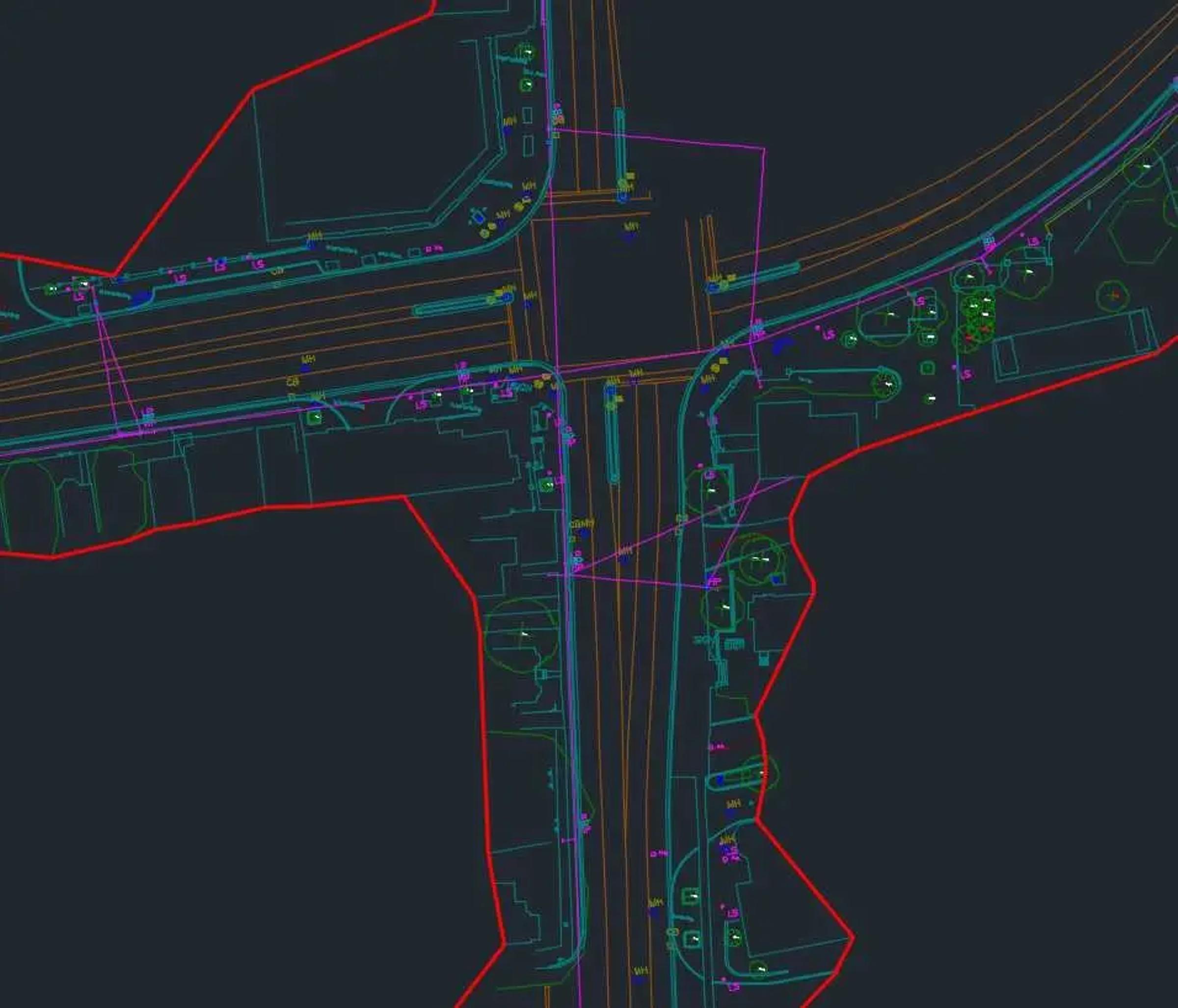 Survey base plan and roadway mapping for Route 30.
