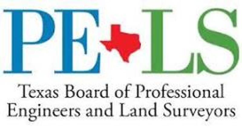 Texas Board of Professional Engineers and Land Surveyors logo.