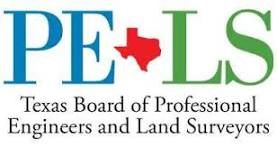 Texas Board of Professional Engineers and Land Surveyors logo.