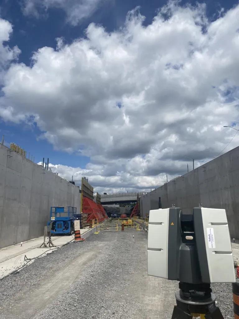 Construction activity along the Ottawa LRT corridor.