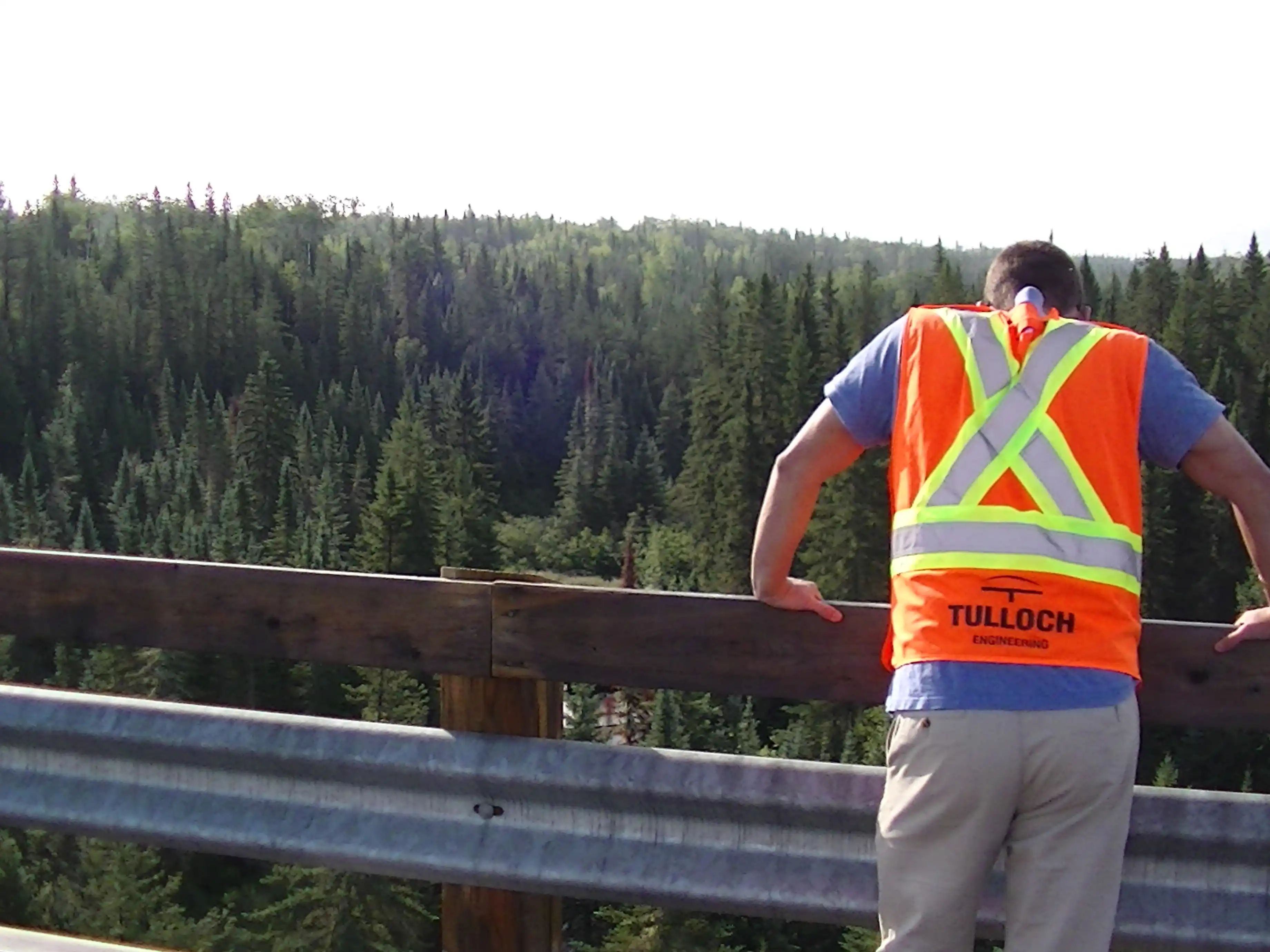 TULLOCH field technician completing an OSIM bridge inspection.
