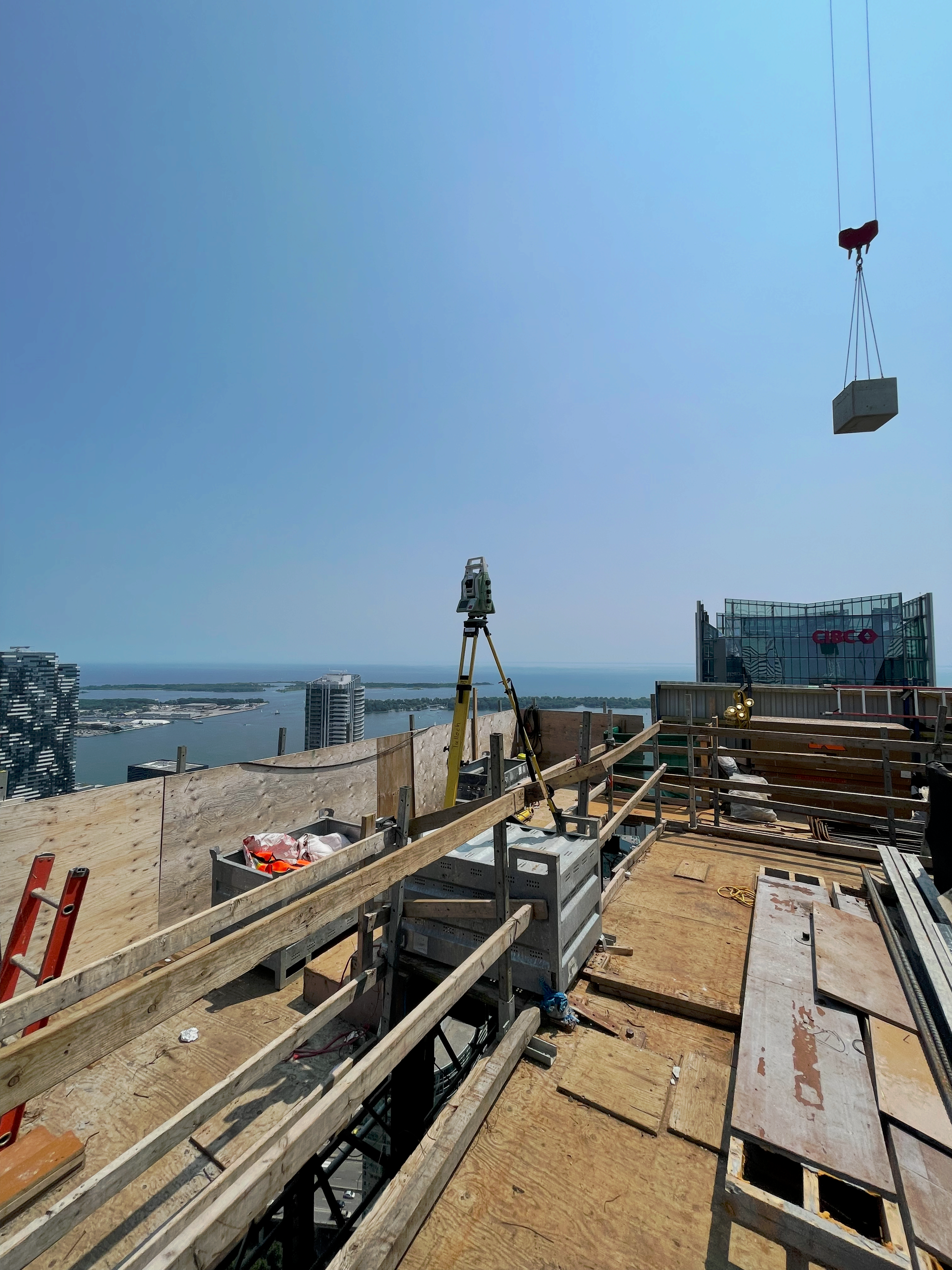 Construction activity at 141 Bay Street at CIBC Square in Toronto.