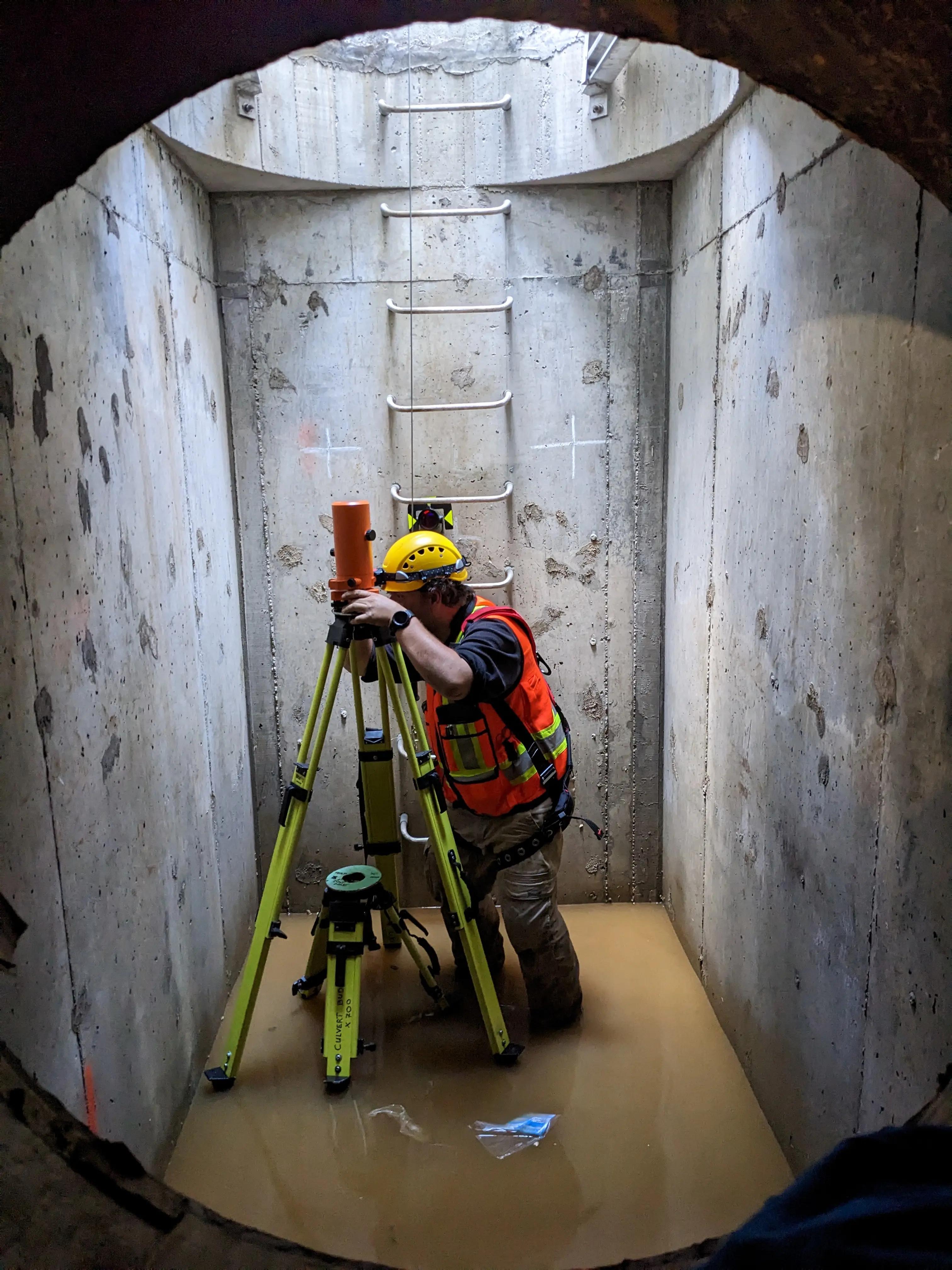 TULLOCH technician setting control in shaft.
